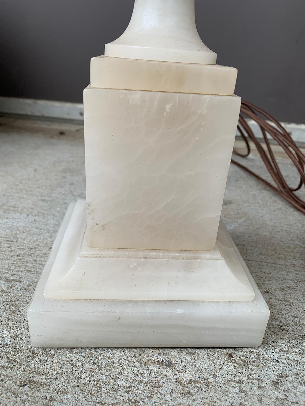 Pair of 20th Century Alabaster Lamps 8