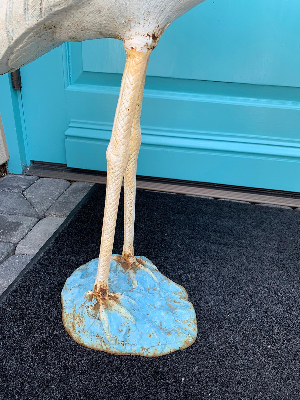 Pair of 20th Century American Cast Iron Garden Cranes 8