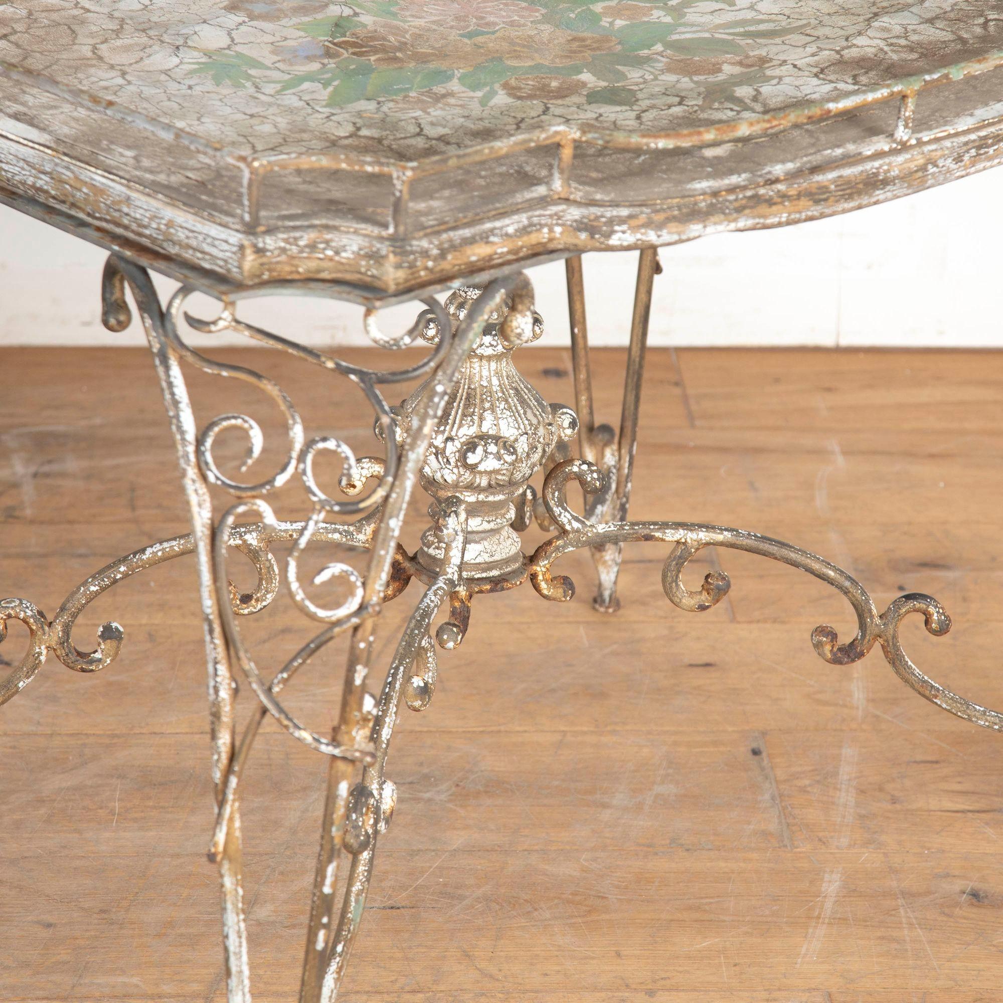 Iron Pair of 20th Century American Conservatory Tables For Sale