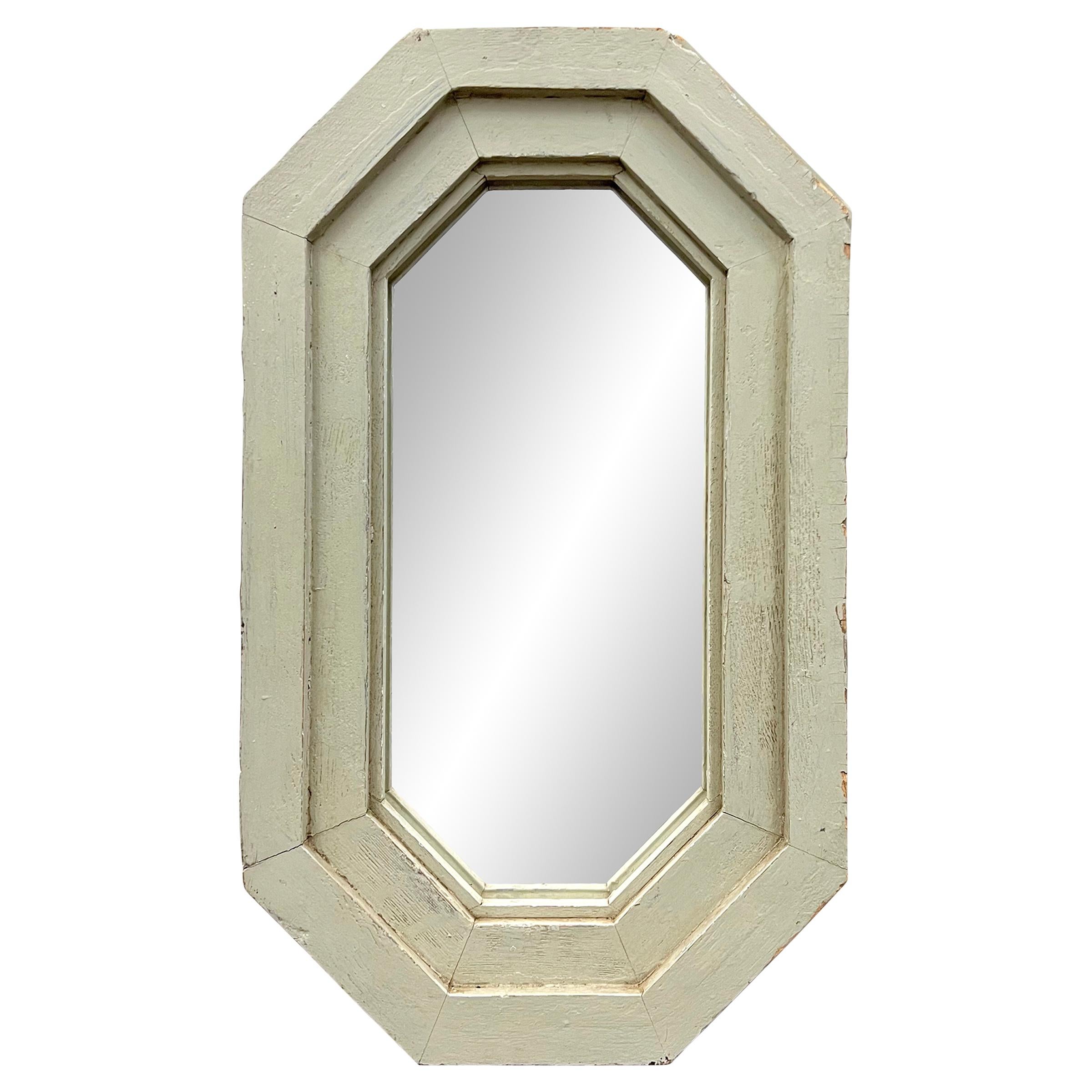Rustic Pair of 20th Century American Octagonal Framed Mirrors