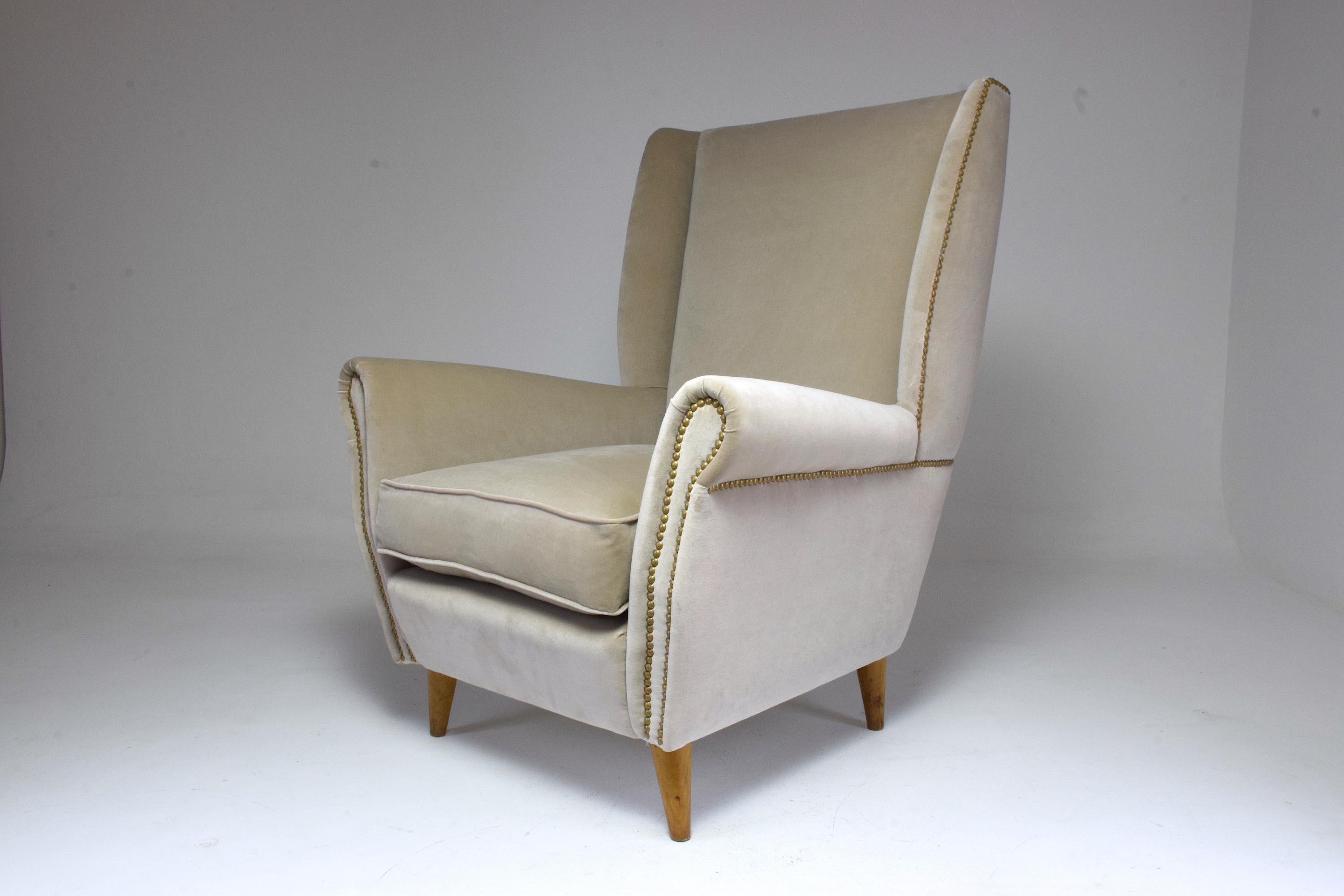 Pair of 20th Century Armchairs by Gio Ponti, 1940s For Sale 2