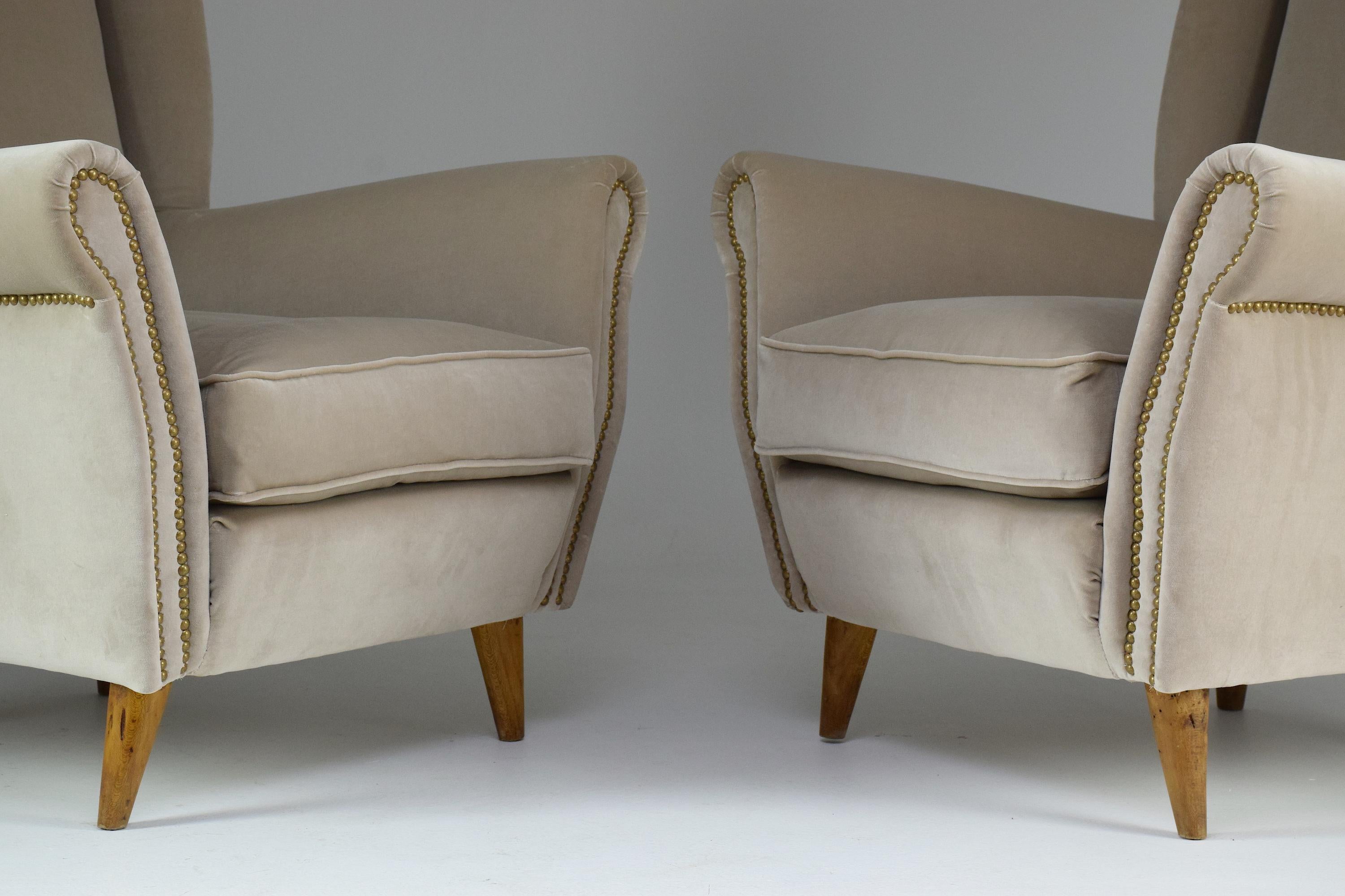 Pair of 20th Century Armchairs by Gio Ponti, 1940s For Sale 3