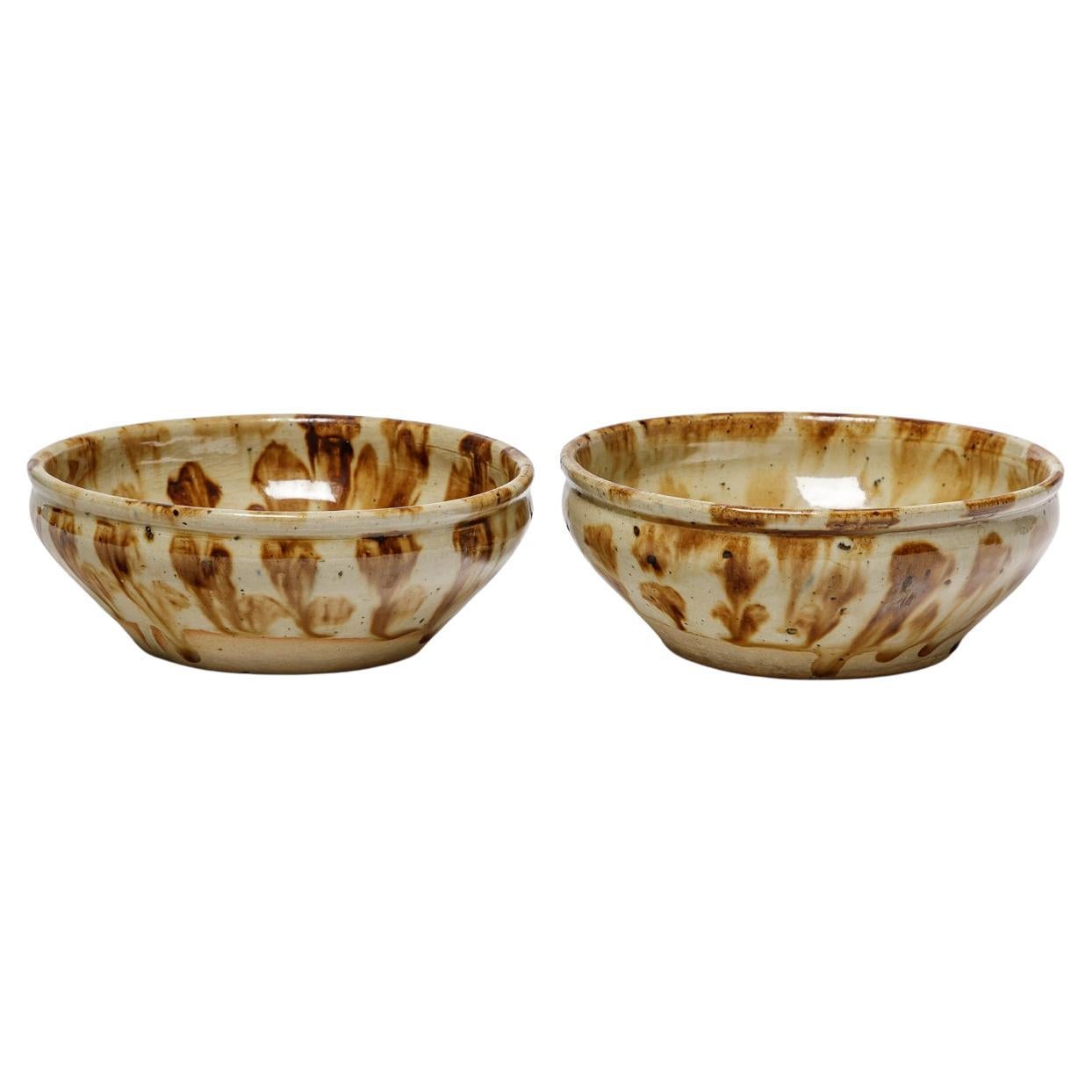 Pair of 20th century art deco decorative bowl or plate by Joseph Talbot La Borne