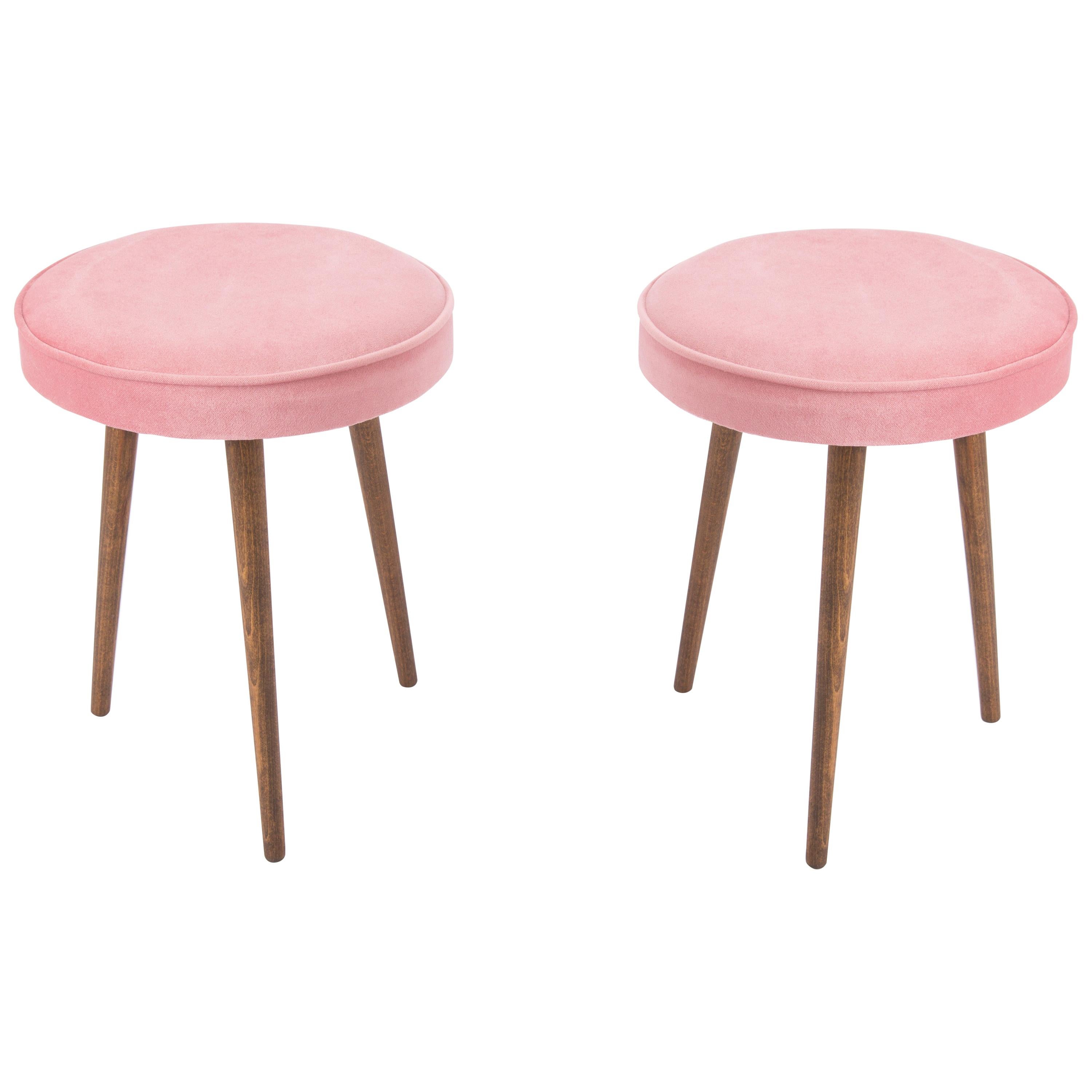 Pair of 20th Century Baby Pink Stools, 1960s For Sale