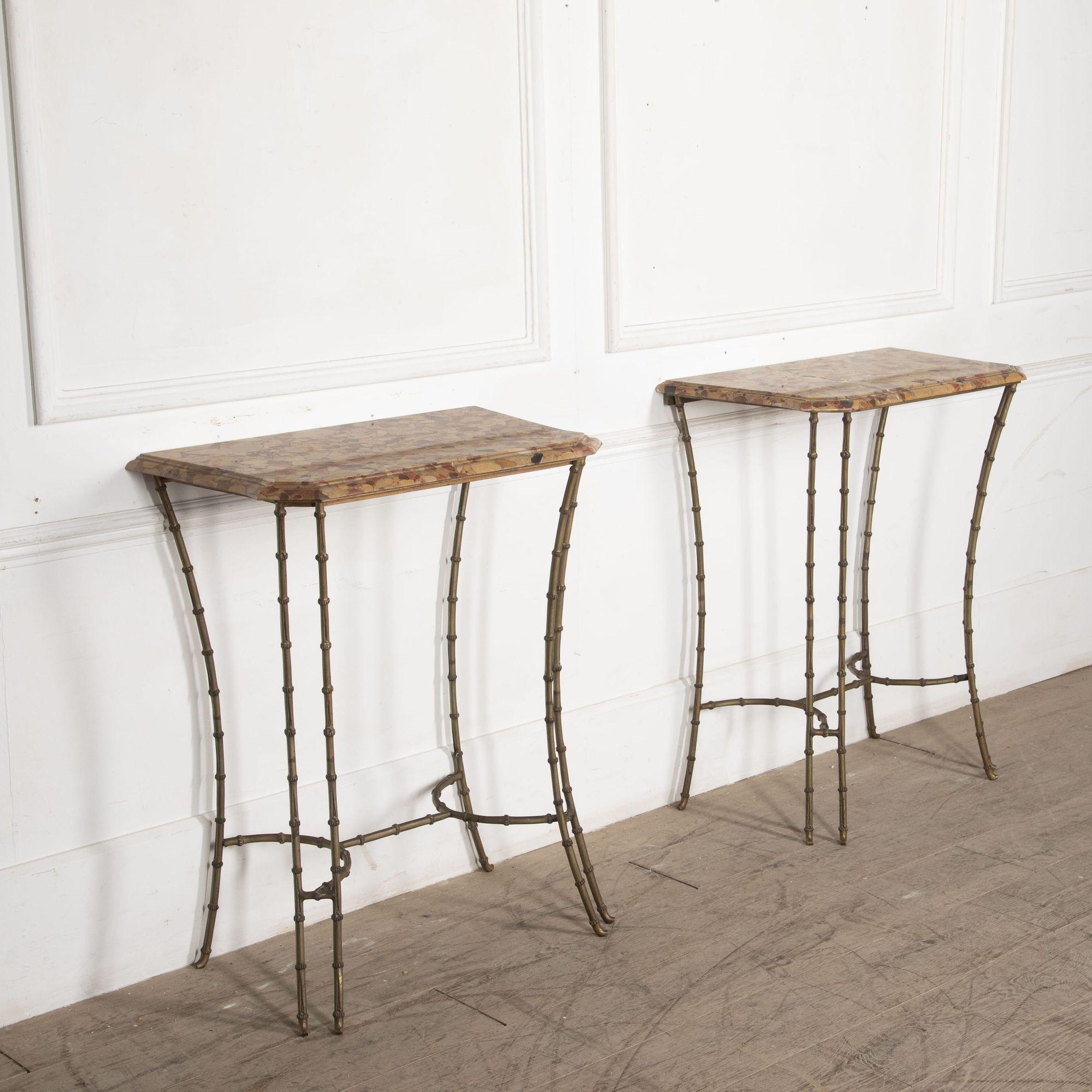 Pair of 20th Century Bagues Console Tables In Good Condition For Sale In Gloucestershire, GB