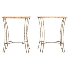 Pair of 20th Century Bagues Console Tables