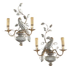 Pair of 20th Century Bagues Parrot Wall Lights