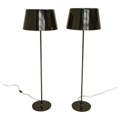 Pair of 20th Century Black Metal Floor Lamps