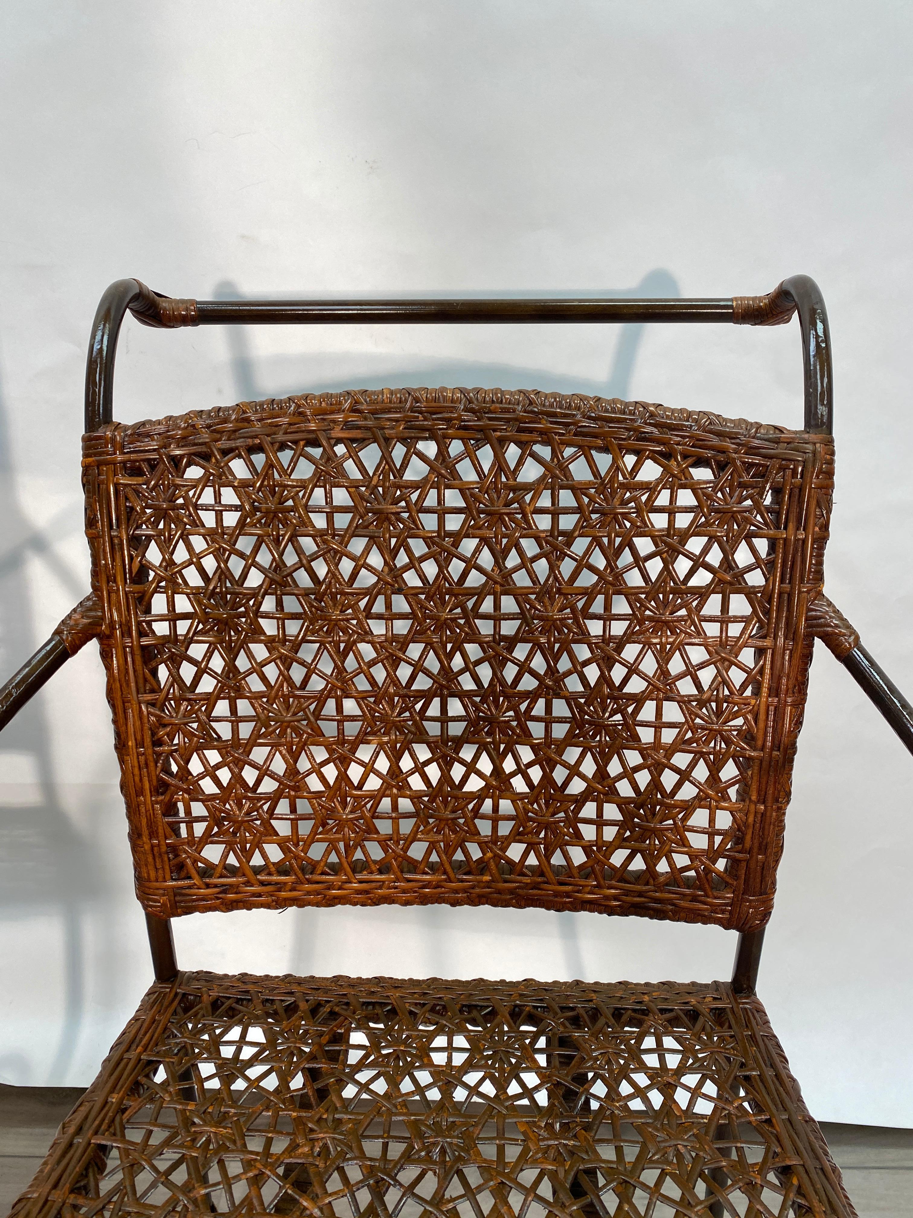 Pair of 20th Century Boho Style Bar Chairs For Sale 2
