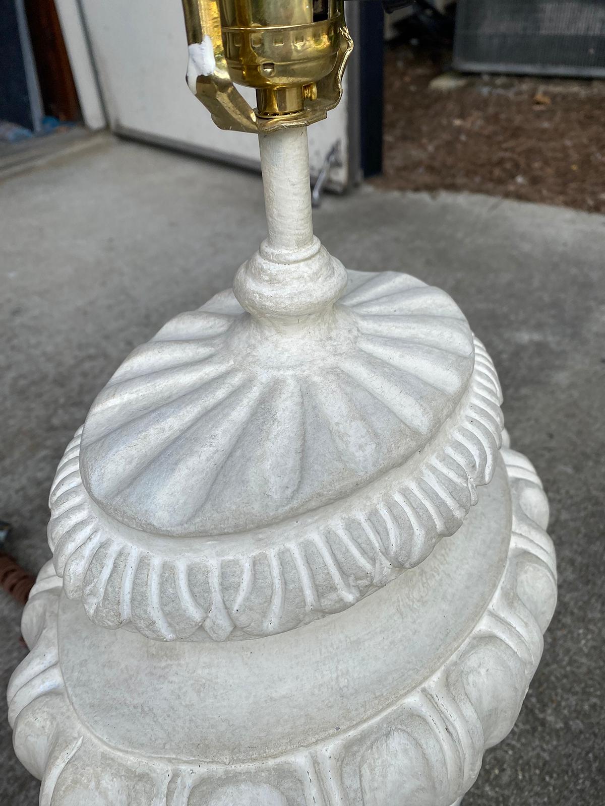 Pair of 20th Century Borghese Style Urn Lamps with Custom Finish 4