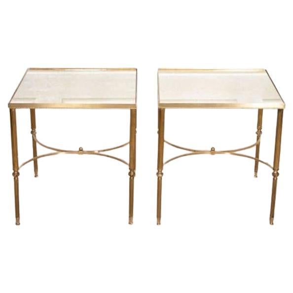 Pair Of 20th Century Brass End Tables
