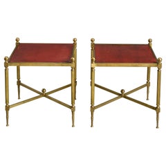 Pair of 20th Century Brass Framed Low Tables