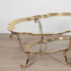 Pair of 20th Century Brass Tables by LaBarge