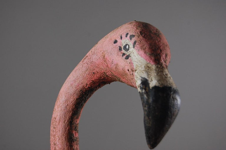 Pair of 20th Century Cast Stone Garden Flamingos at 1stdibs