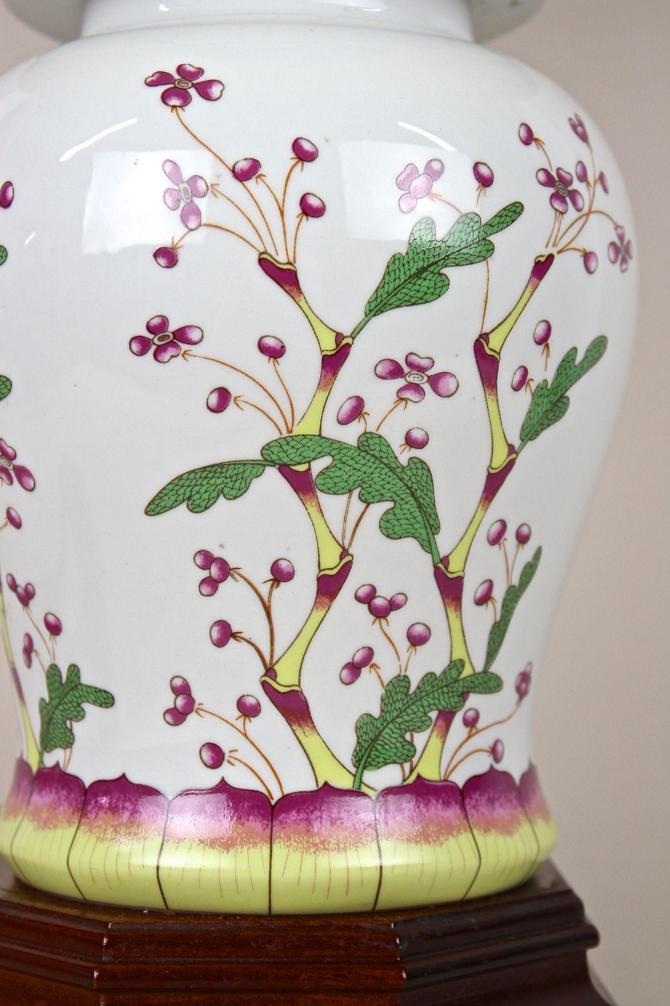 Pair Of 20th Century Ceramic Table Lamps With Lampshades, Italy ca. 1970s For Sale 14