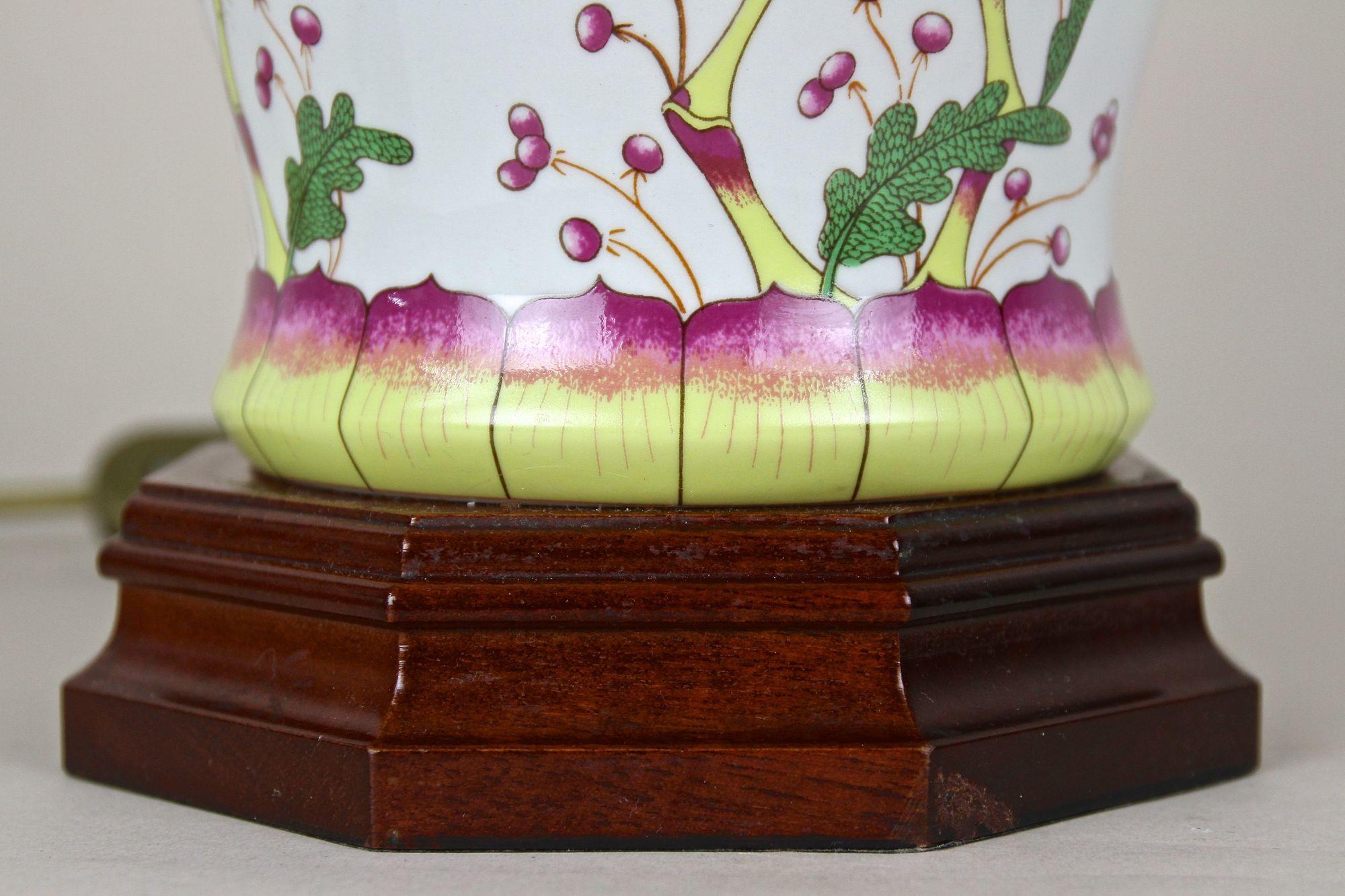 Pair Of 20th Century Ceramic Table Lamps With Lampshades, Italy ca. 1970s For Sale 15