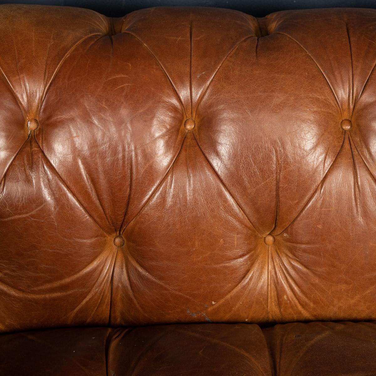 Pair of 20th Century Chesterfield Leather Sofas By Laura Ashley, c.1970 9