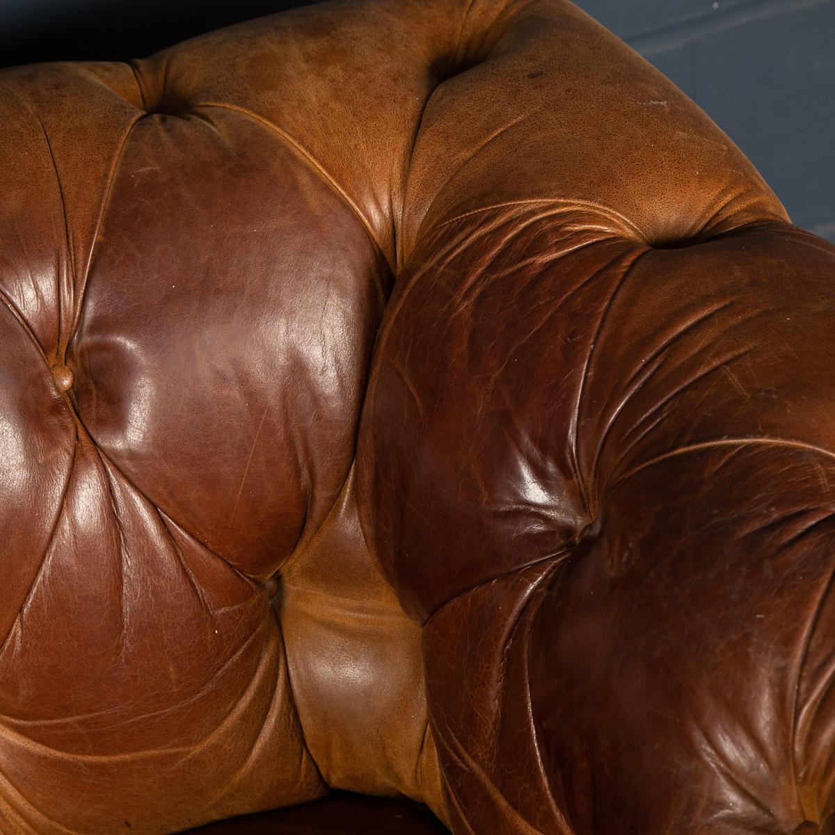 Pair of 20th Century Chesterfield Leather Sofas By Laura Ashley, c.1970 13
