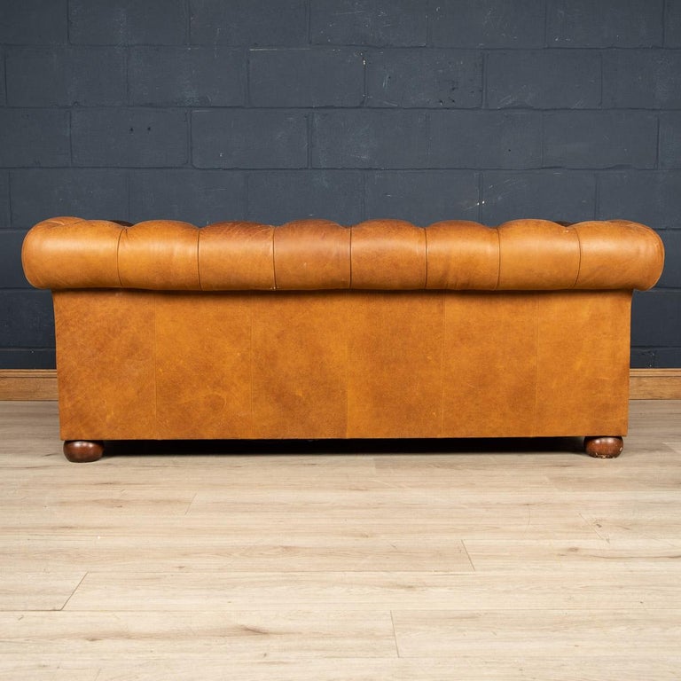 Pair of 20th Century Chesterfield Leather Sofas By Laura Ashley, c.1970