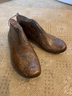 Pair of 20th Century Children's Wooden Shoe Molds