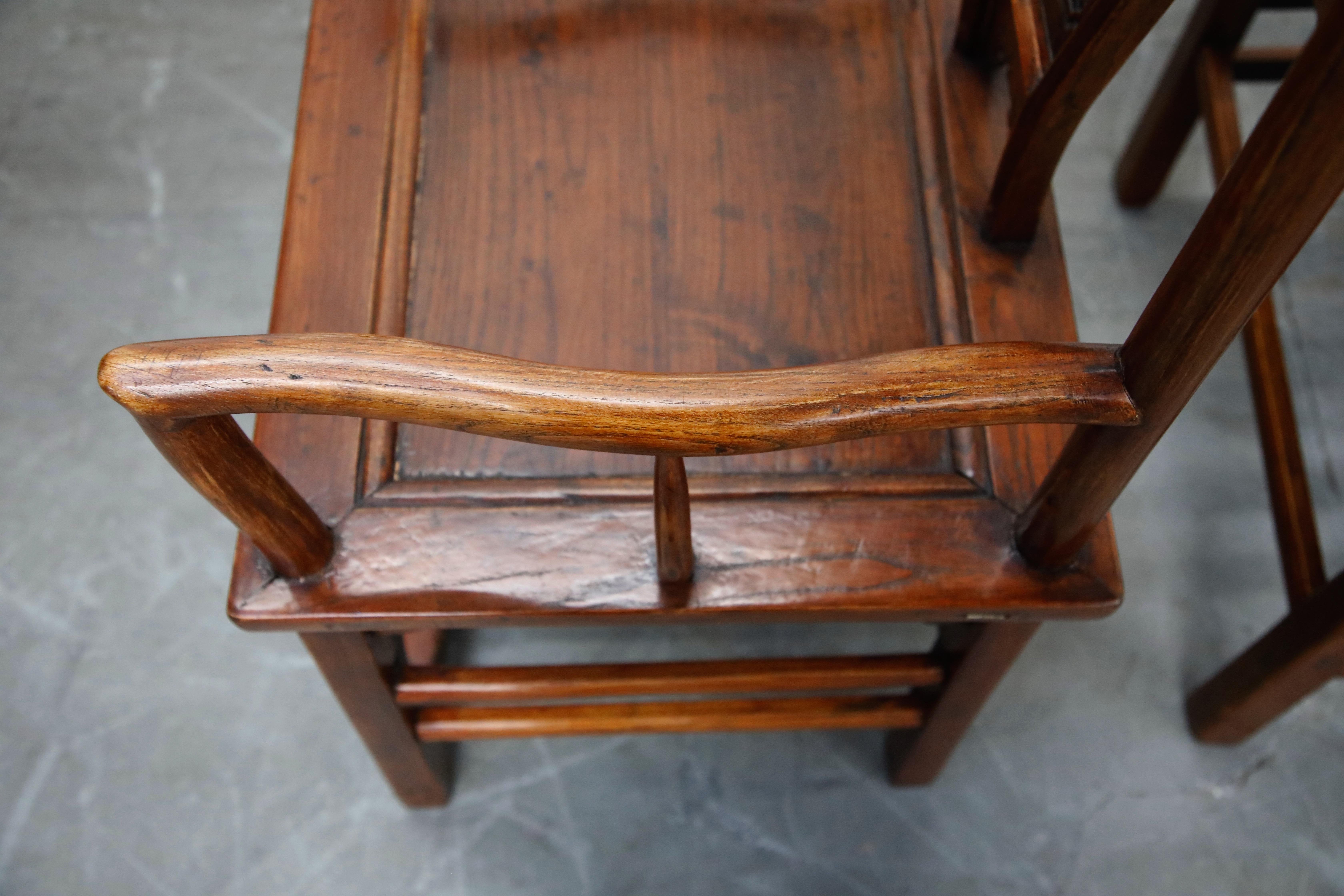 Pair of 20th Century Chinese Hardwood Carved Armchairs - NO RESERVE 11