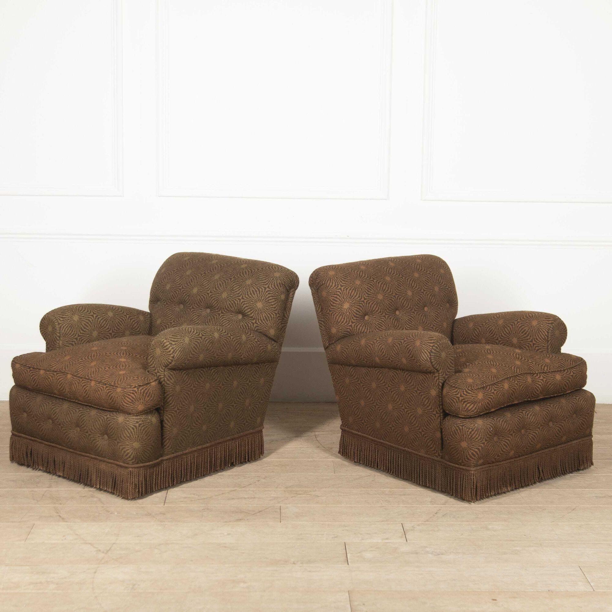 Pair of 20th Century Club Armchairs by Maison Jansen 4