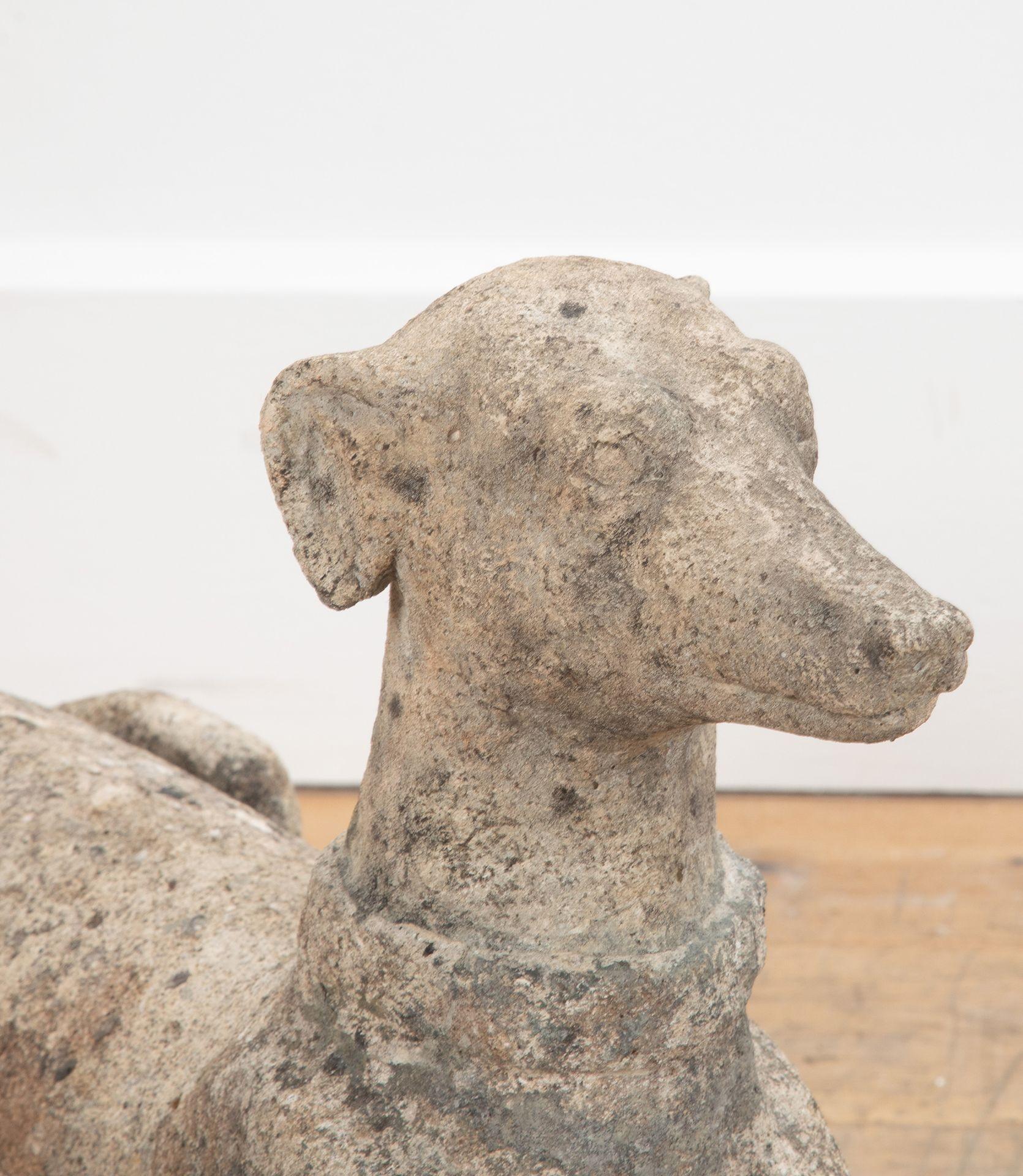 Pair of 20th Century Composite Stone Whippets For Sale 5