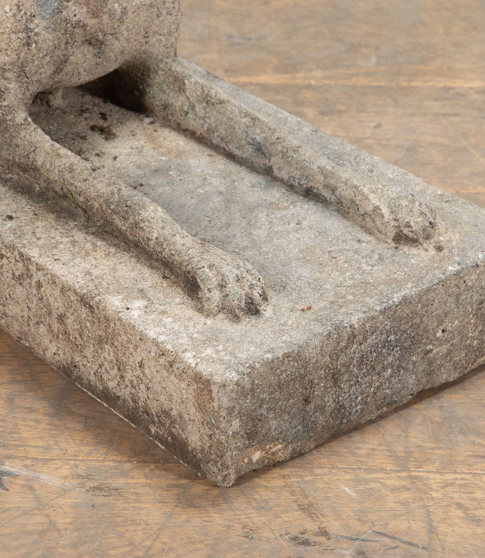 Pair of 20th Century Composite Stone Whippets For Sale 6