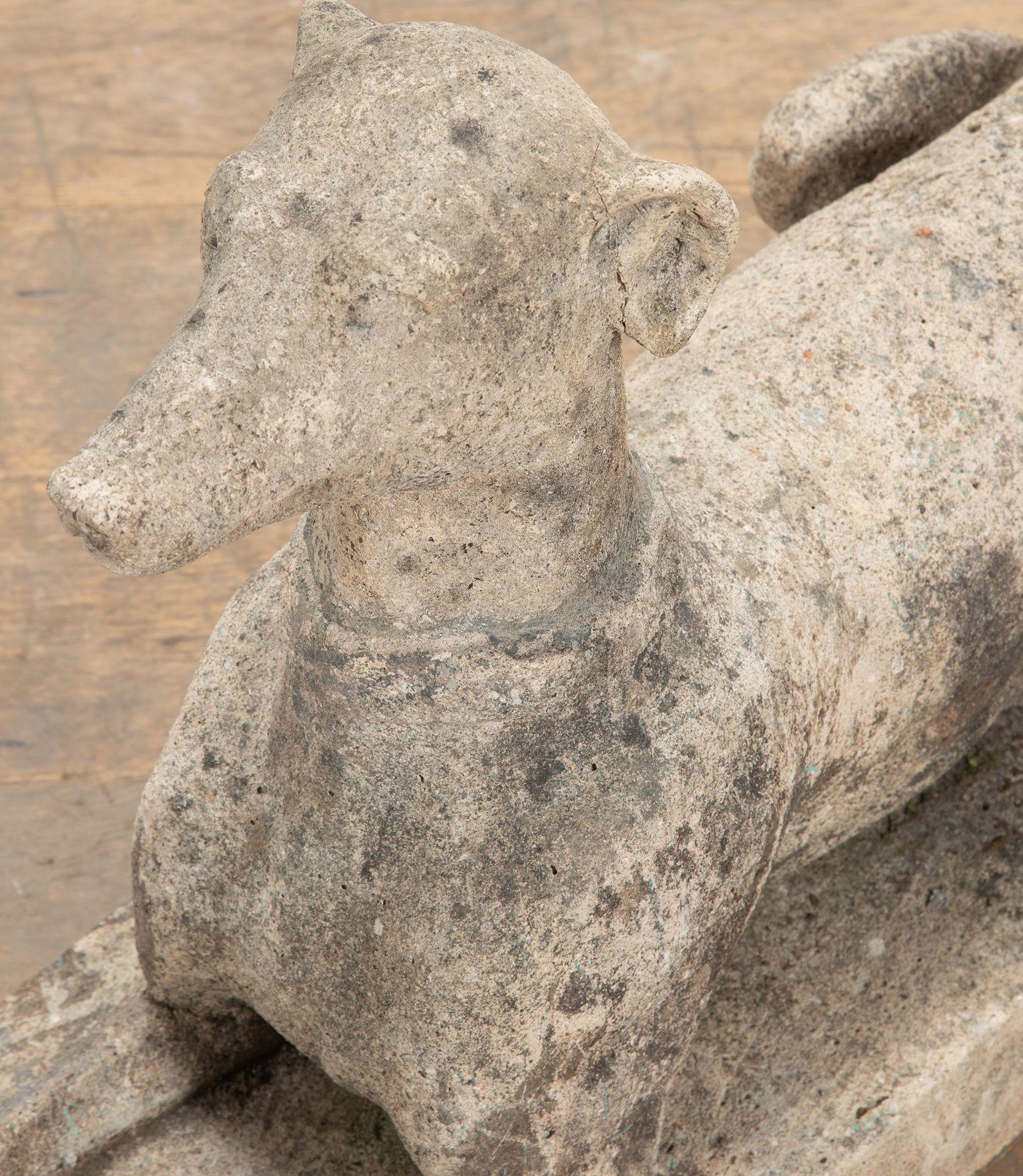 Pair of 20th Century Composite Stone Whippets For Sale 7