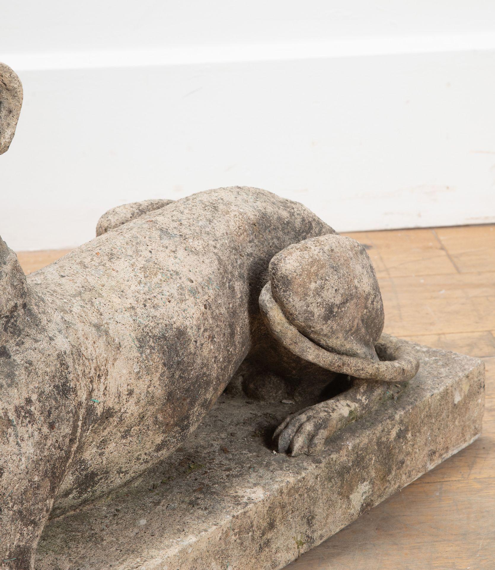 Pair of 20th Century Composite Stone Whippets For Sale 8