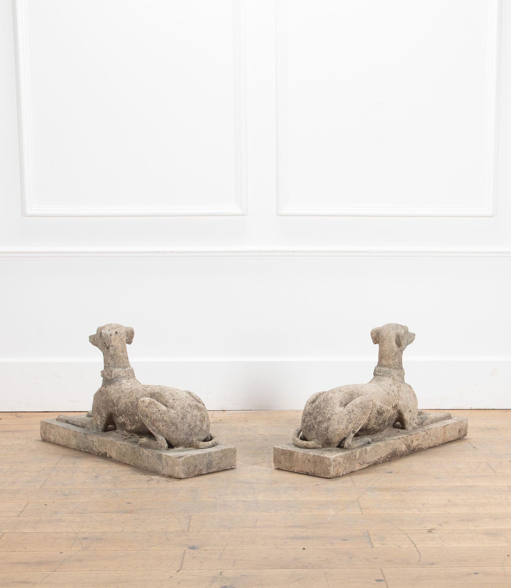 Pair of 20th Century Composite Stone Whippets For Sale 9