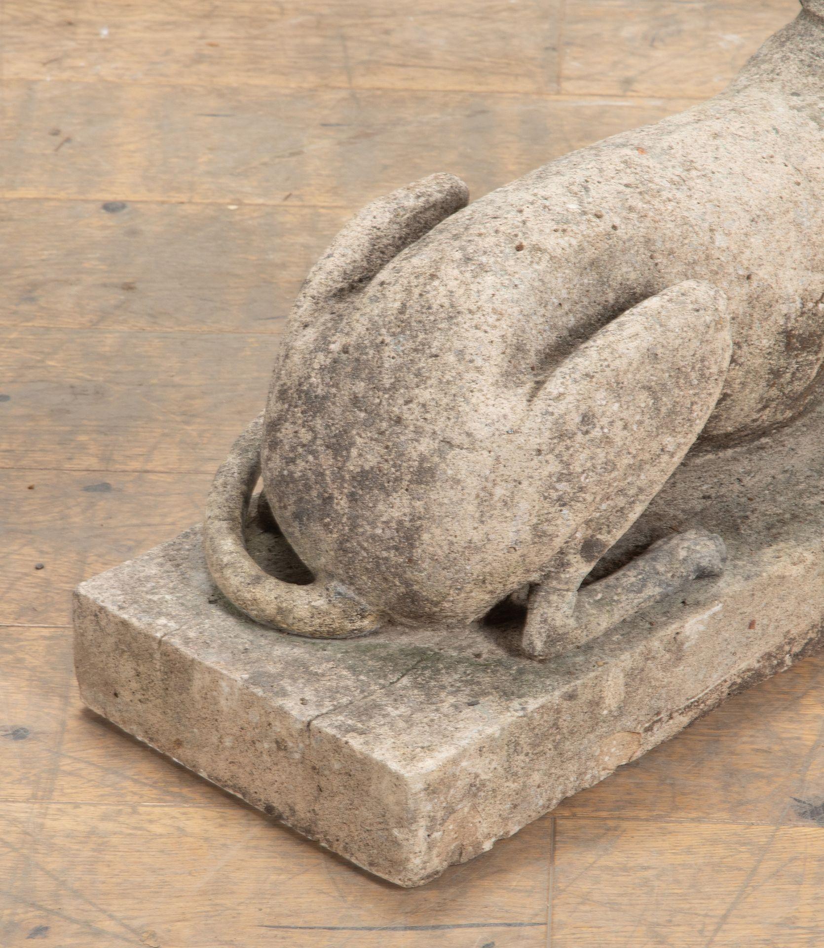 Pair of 20th Century Composite Stone Whippets For Sale 12