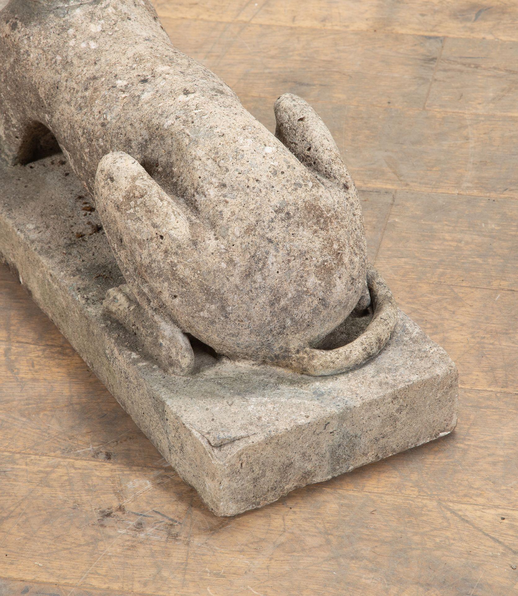 Pair of 20th Century Composite Stone Whippets For Sale 13