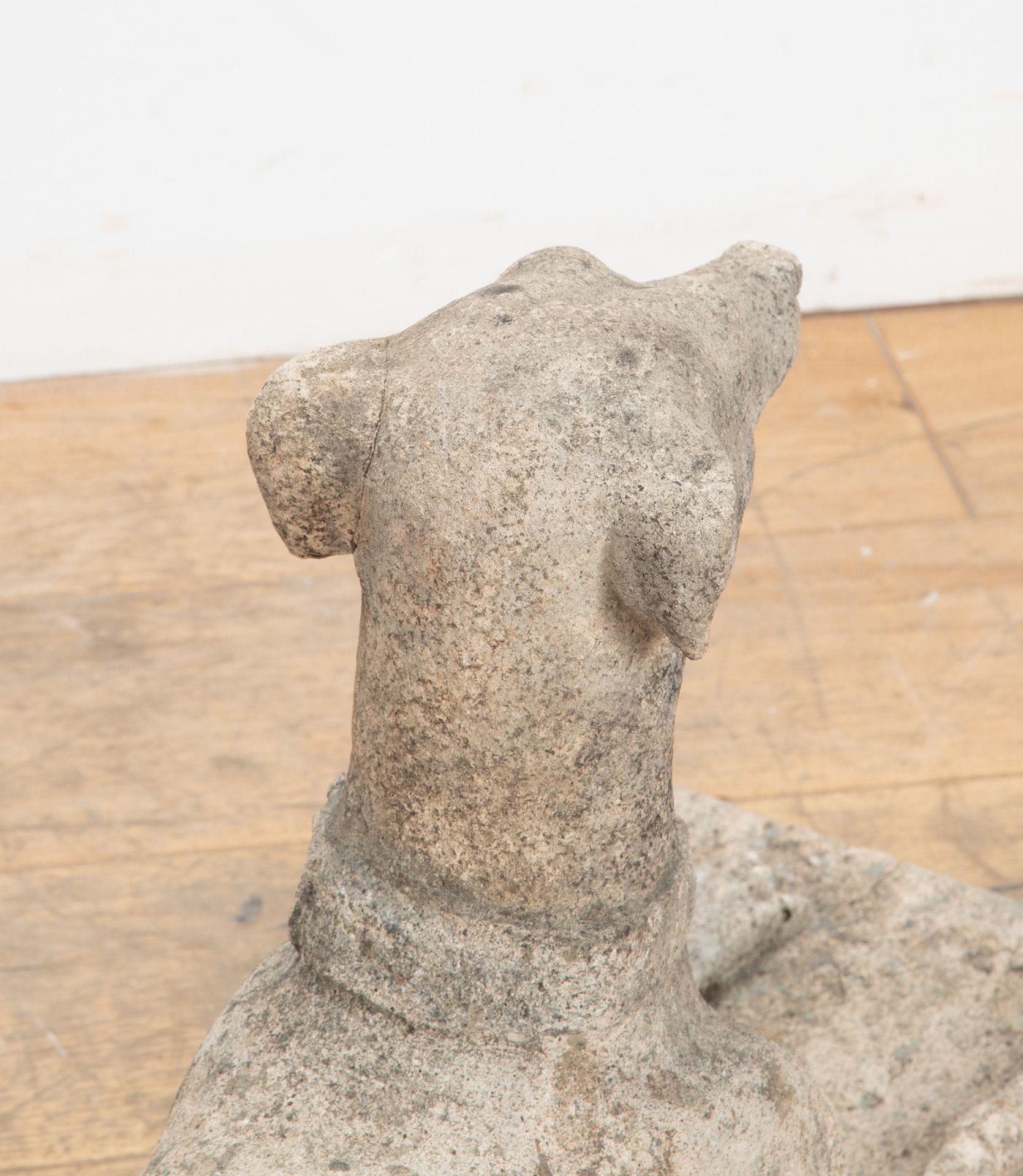 Pair of 20th Century Composite Stone Whippets For Sale 14