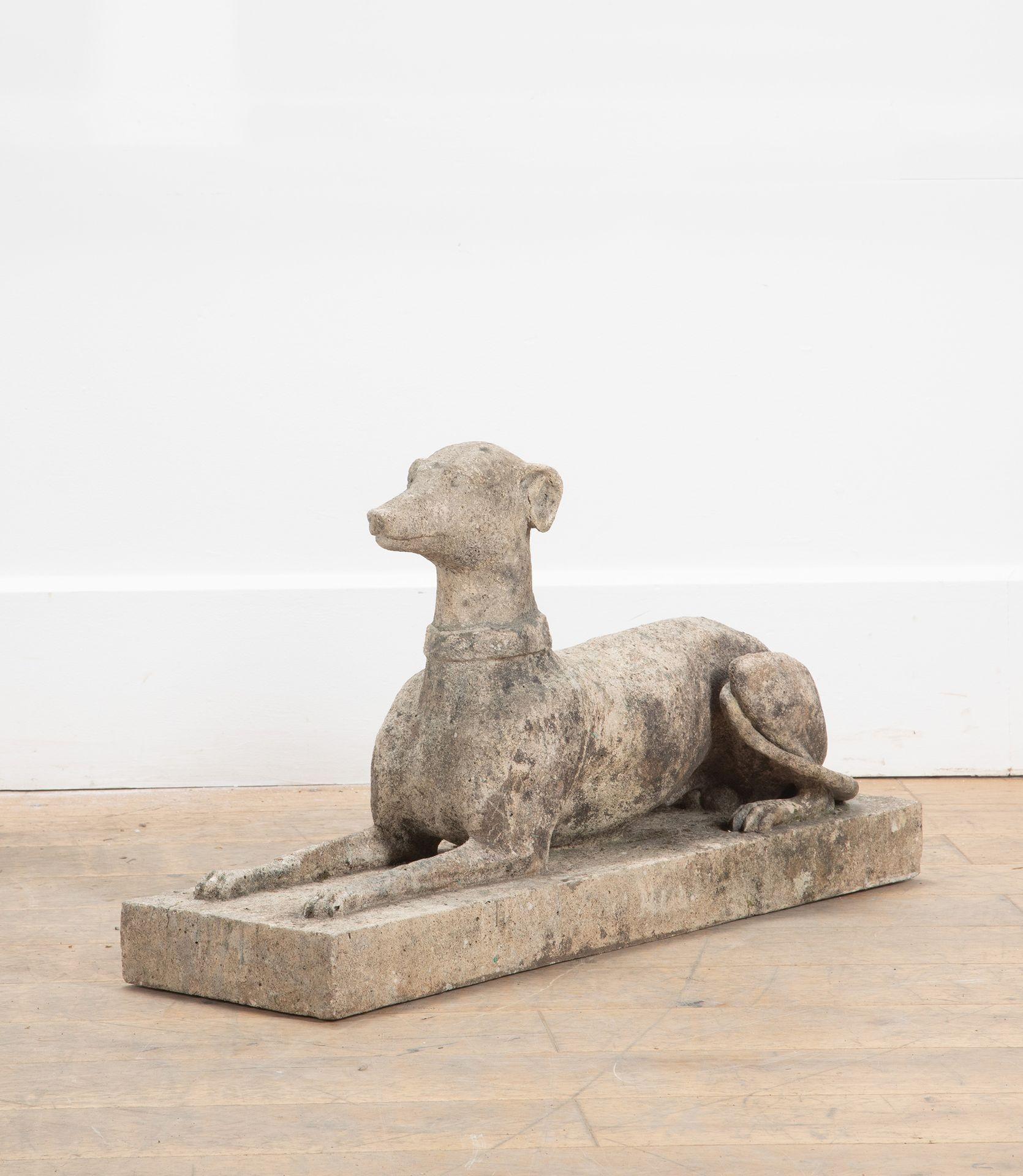 Pair of 20th Century Composite Stone Whippets In Good Condition For Sale In Gloucestershire, GB
