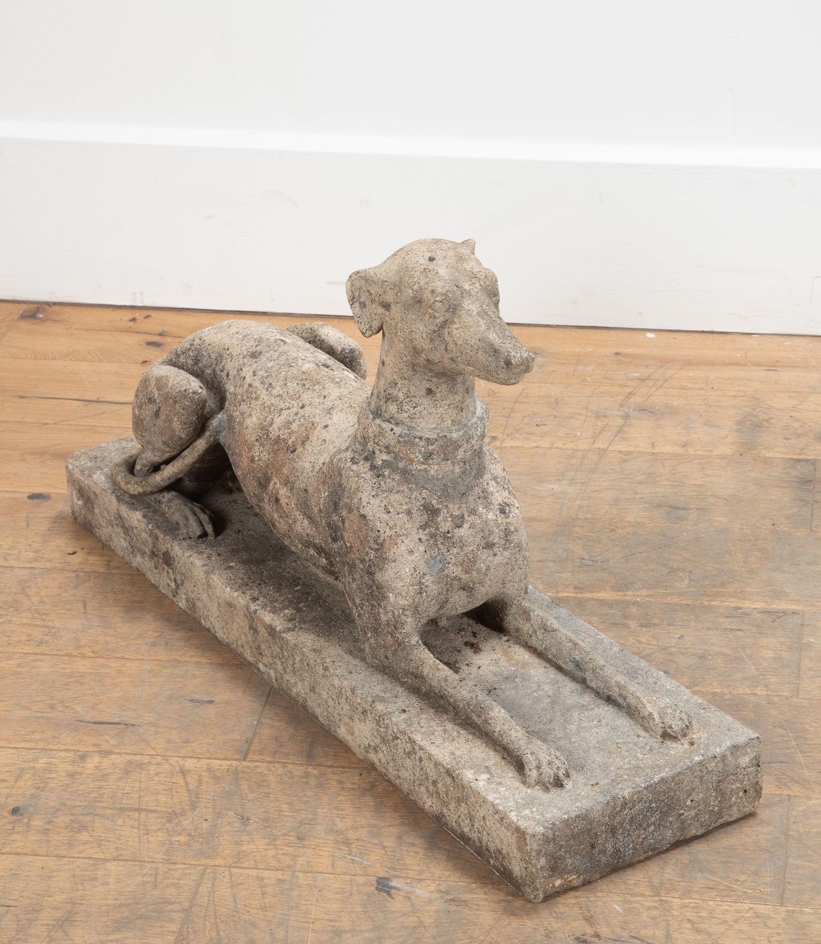 Early 20th Century Pair of 20th Century Composite Stone Whippets For Sale