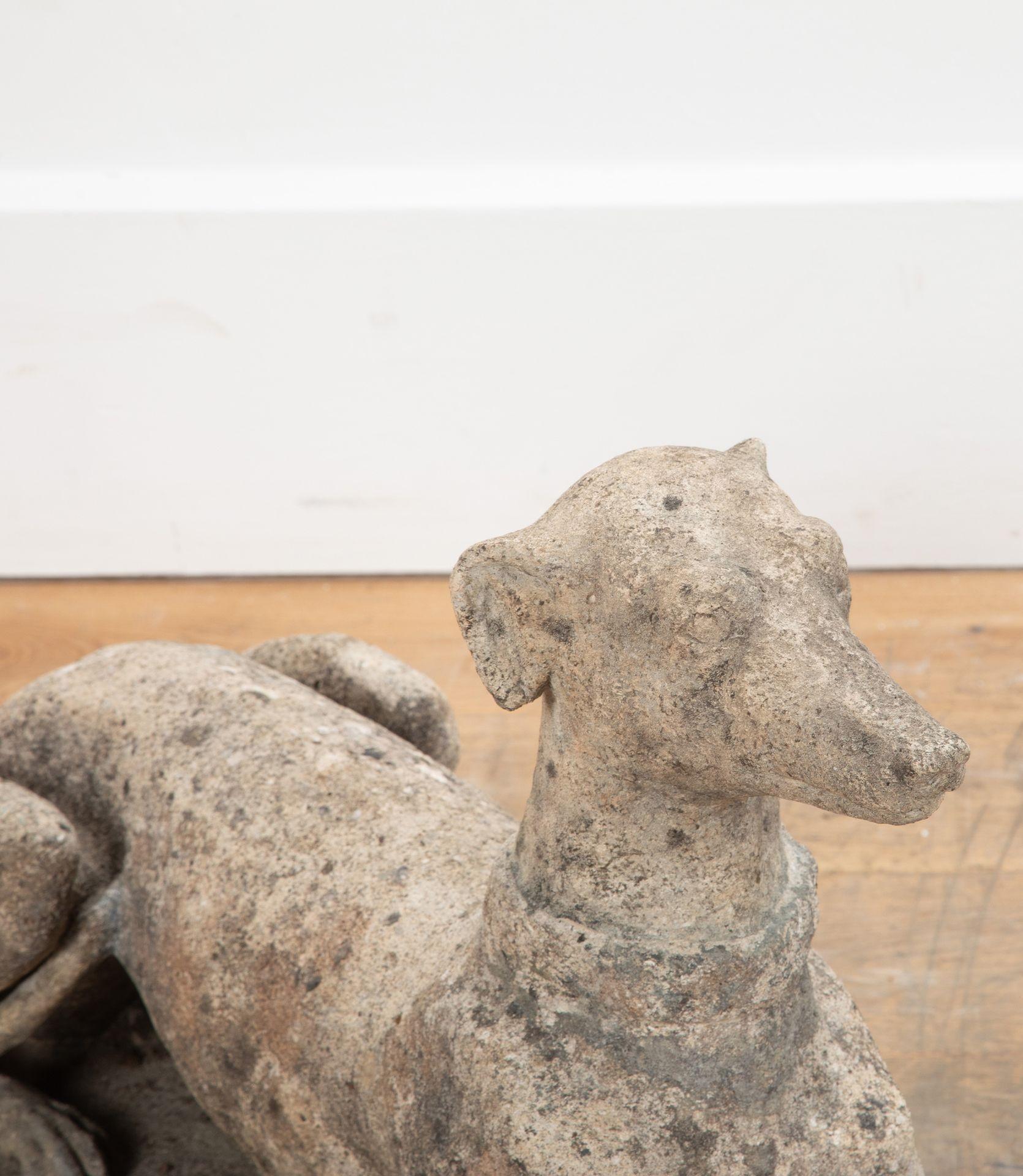 Pair of 20th Century Composite Stone Whippets For Sale 1