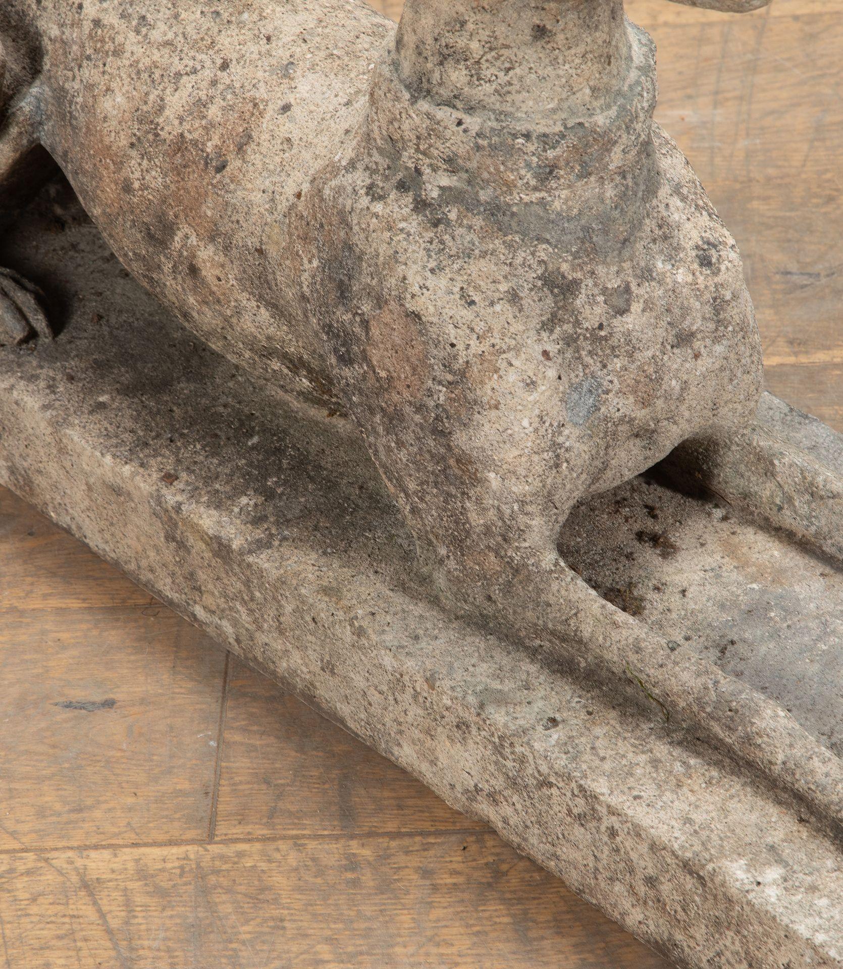 Pair of 20th Century Composite Stone Whippets For Sale 2