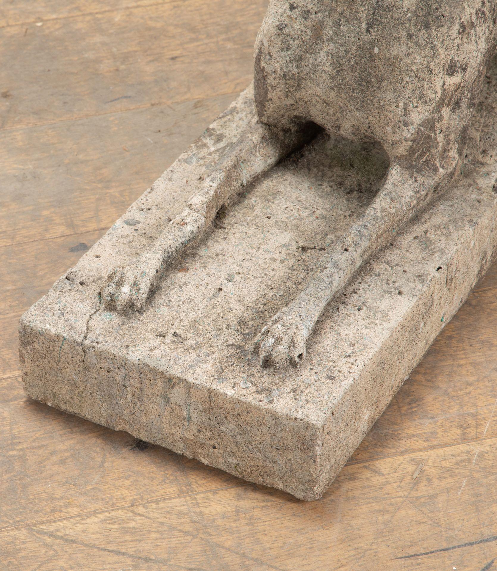 Pair of 20th Century Composite Stone Whippets For Sale 3