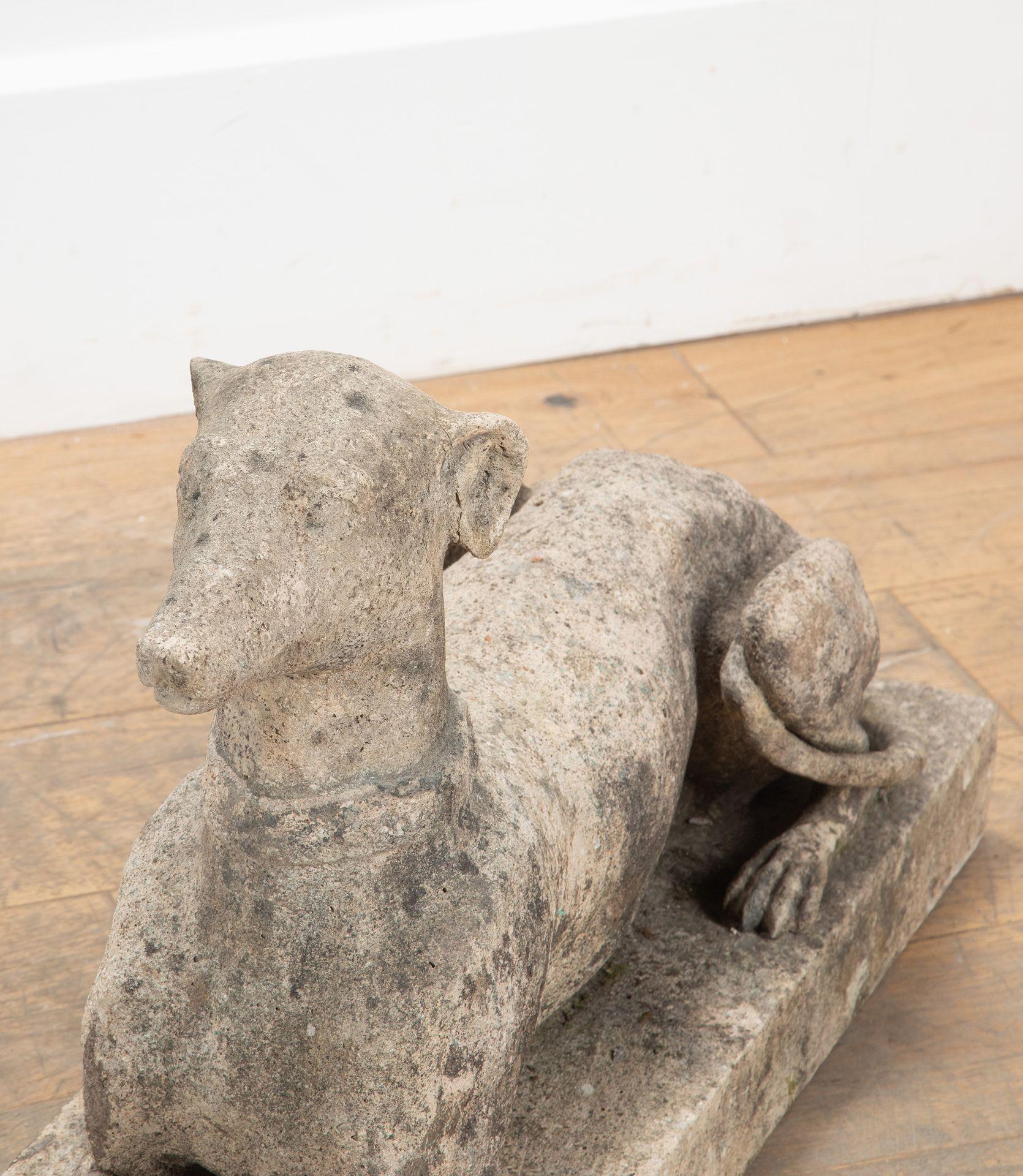 Pair of 20th Century Composite Stone Whippets For Sale 4