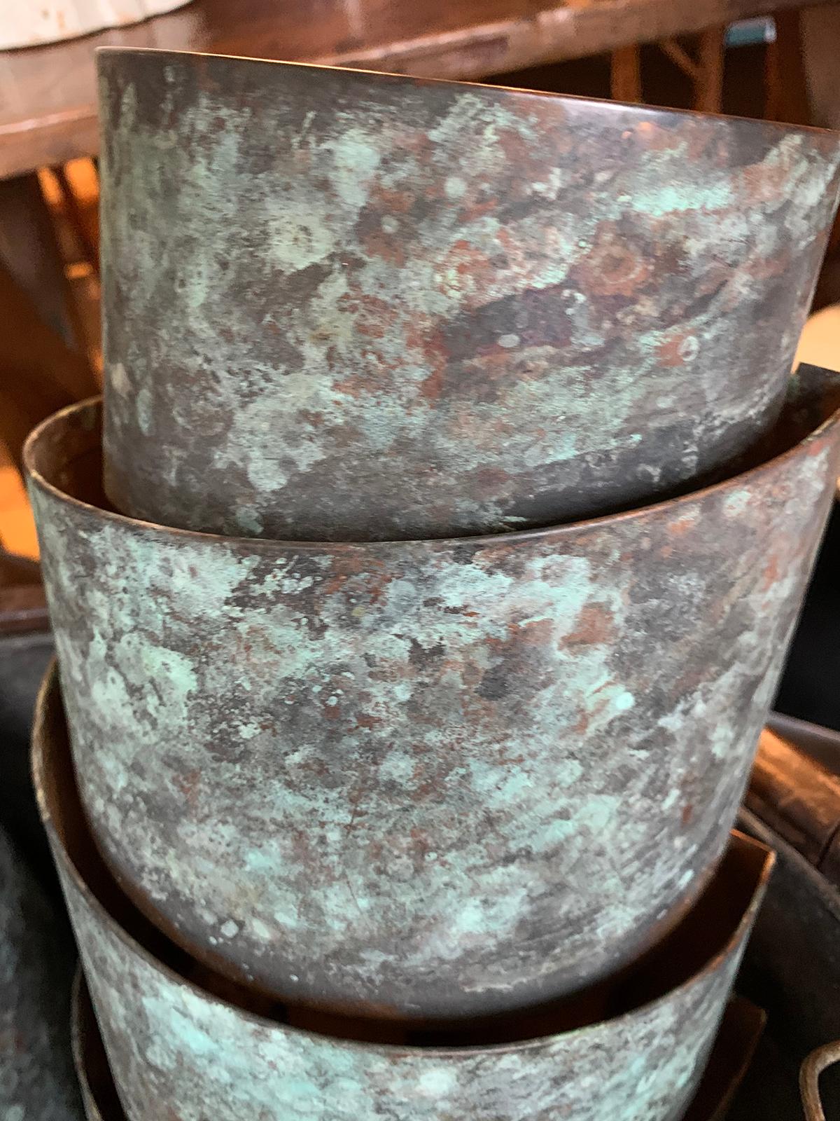 Pair of 20th Century Copper Oxidized Sconces 4