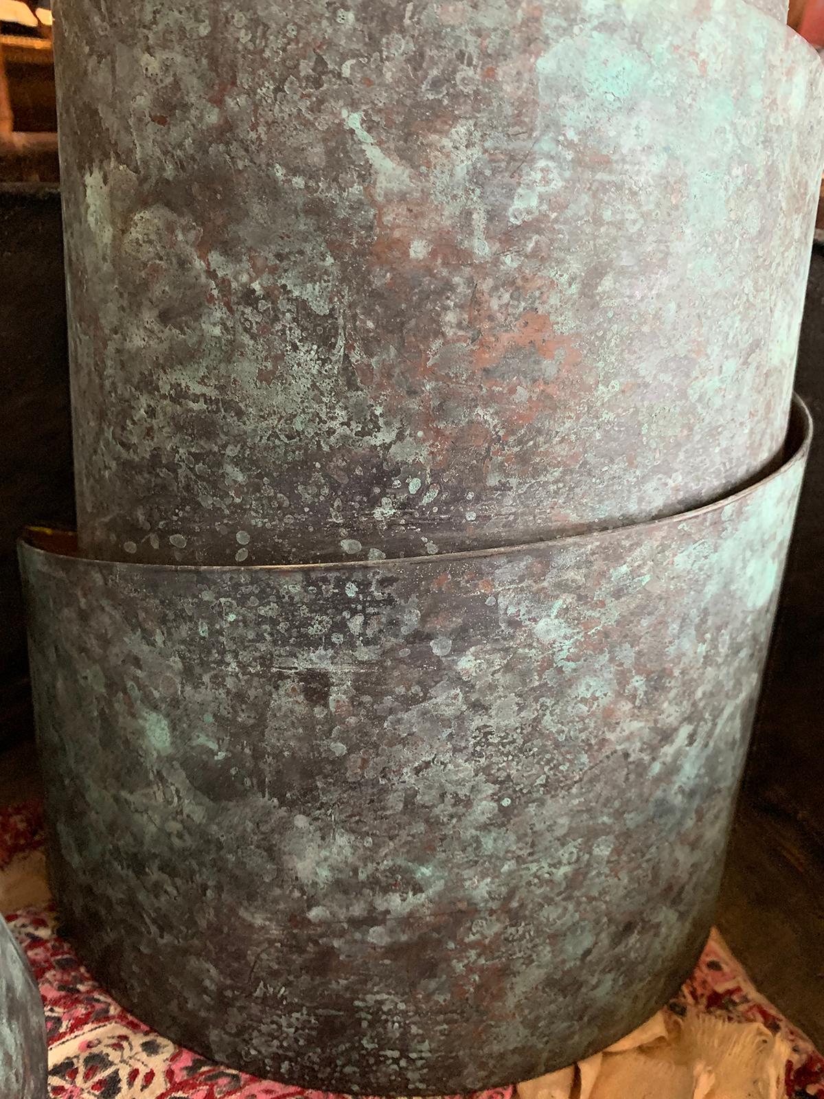 Pair of 20th Century Copper Oxidized Sconces 6