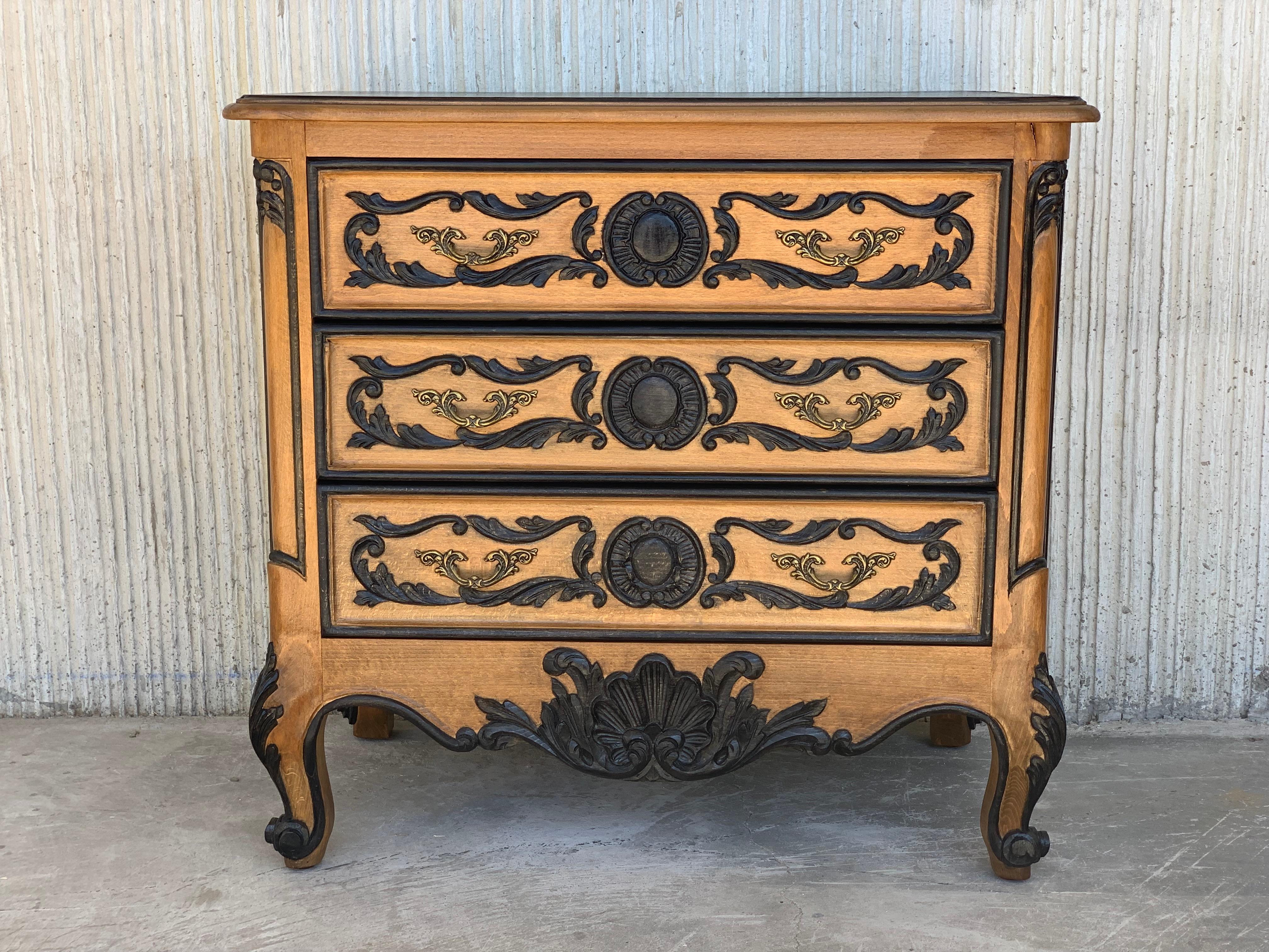 Pair of 20th Century Country French Louis XVI Style Pine Nightstands or Commode 2
