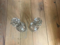 Pair of 20th Century Crystal Wine Decanters