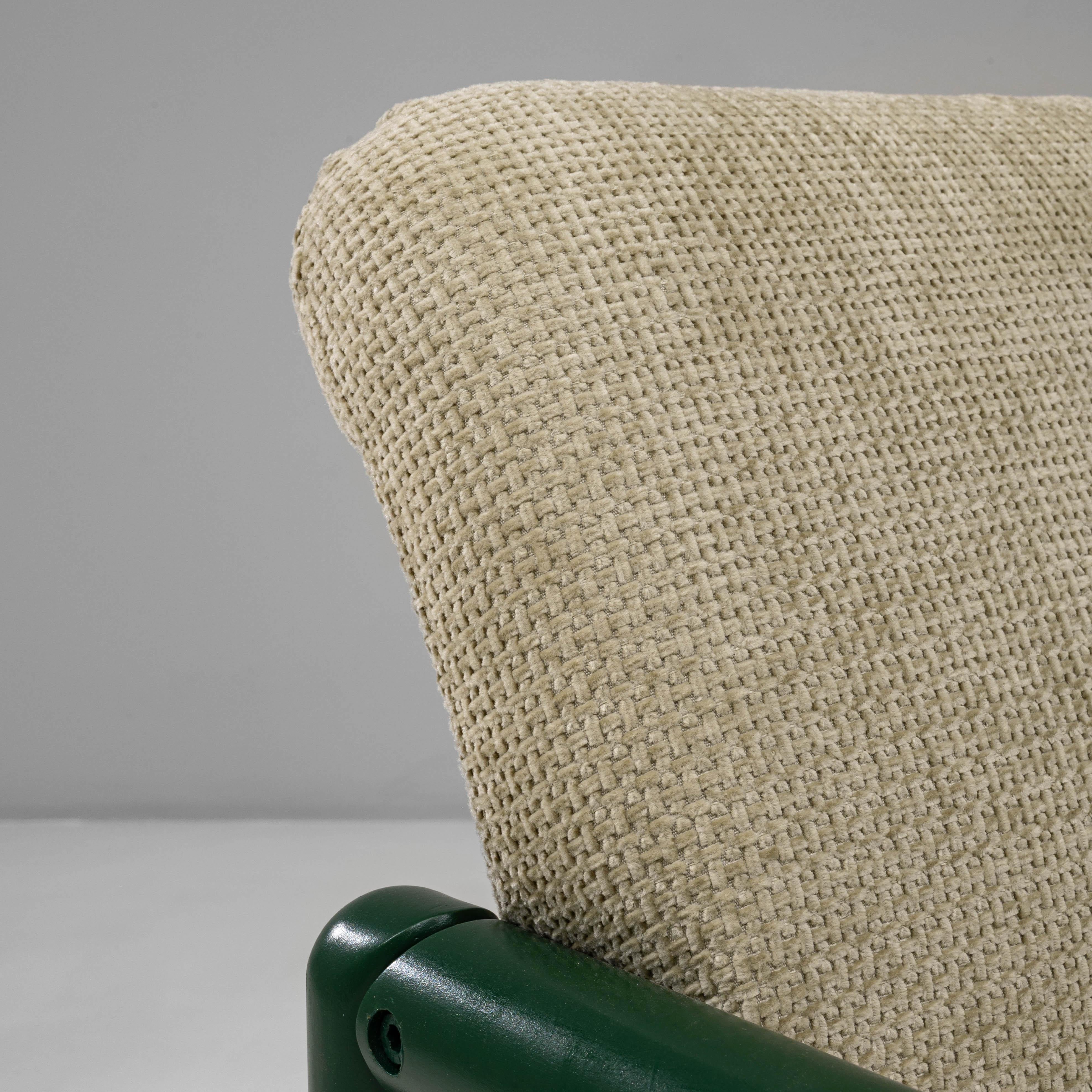 Paire de chaises longues tchèques du 20e siècle avec armatures tubulaires vertes en vente 6