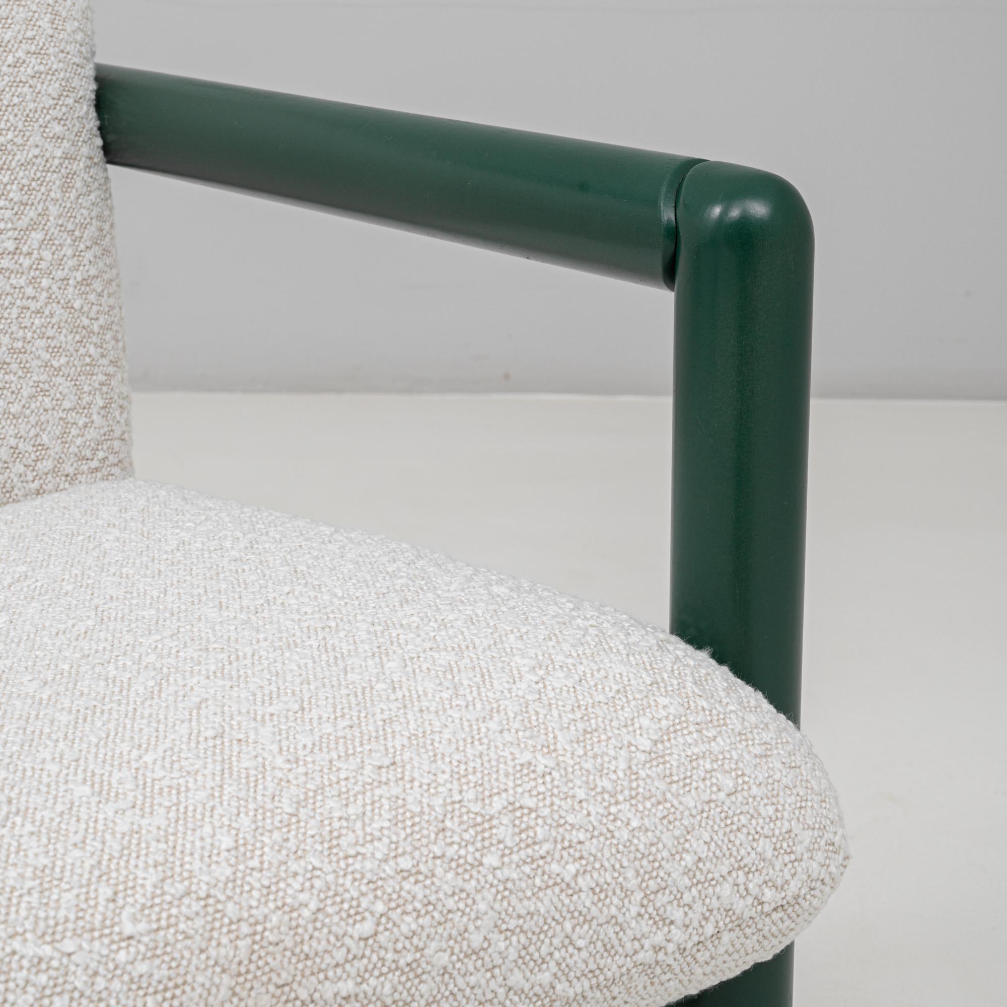 Paire de chaises longues tchèques du 20e siècle avec armatures tubulaires vertes en vente 7