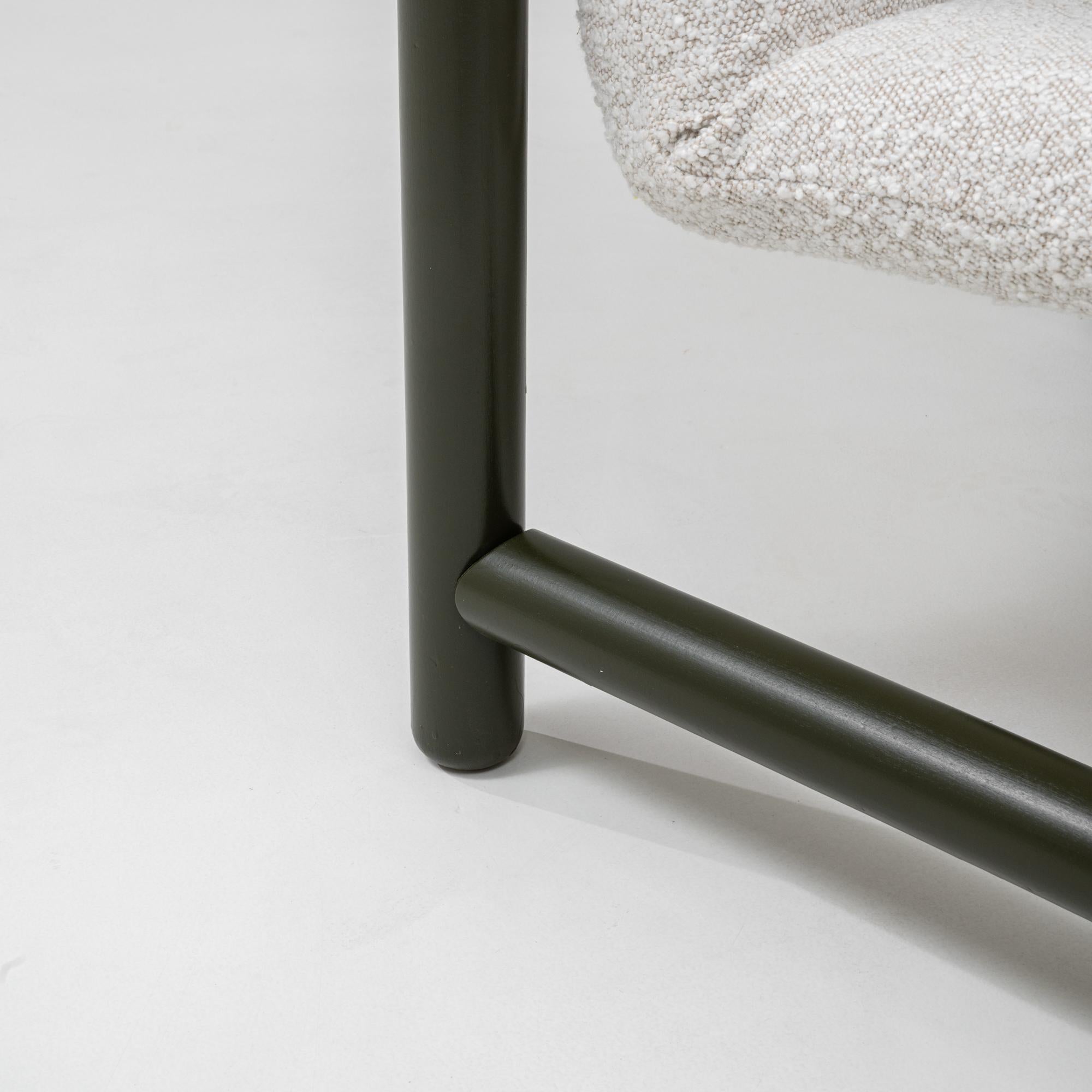 Paar tschechische Loungesessel des 20. Jahrhunderts mit grünen Rohrgestellen im Angebot 9