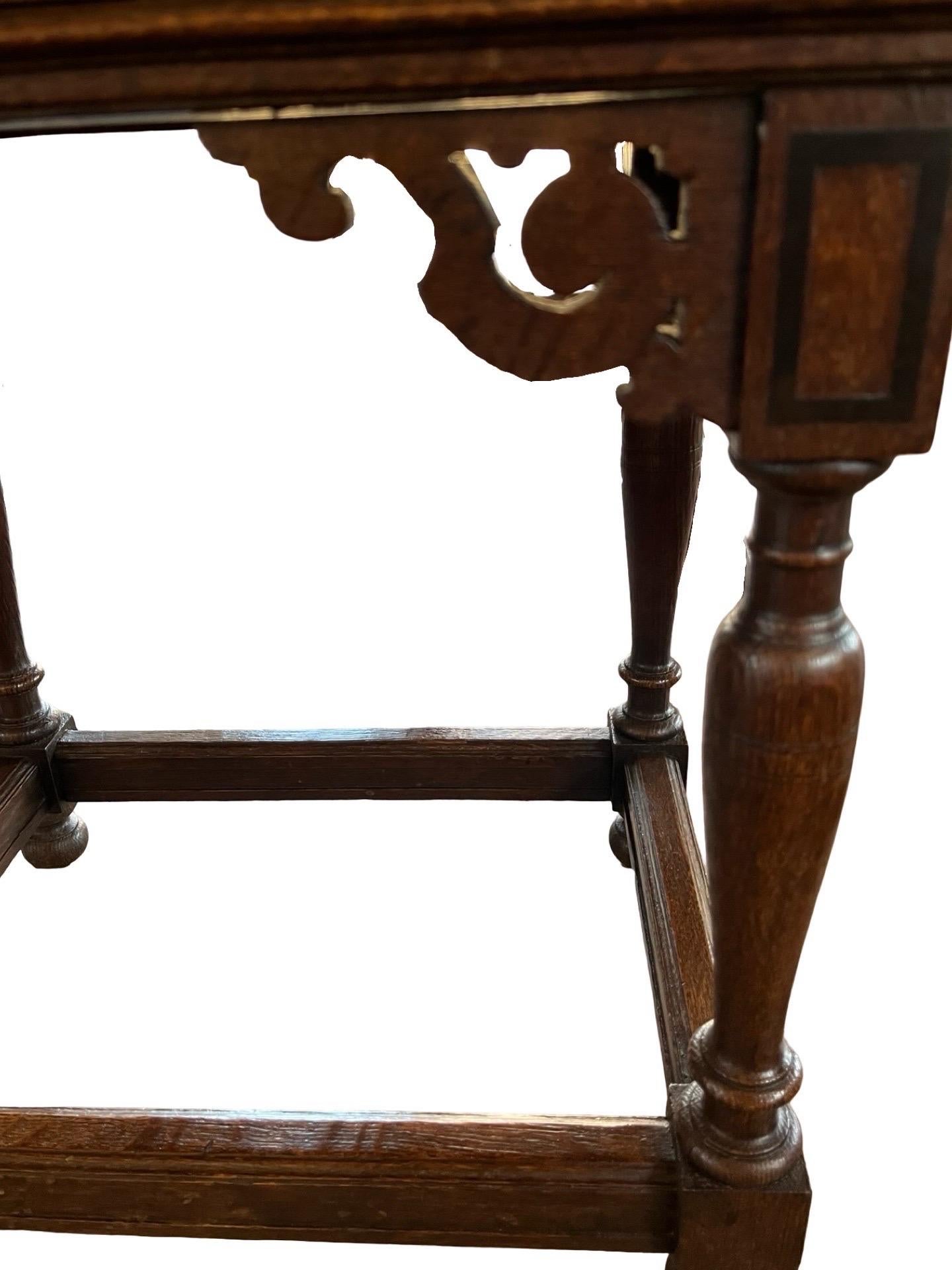 Pair Of 20th Century Dutch Oak Side Tables For Sale 8