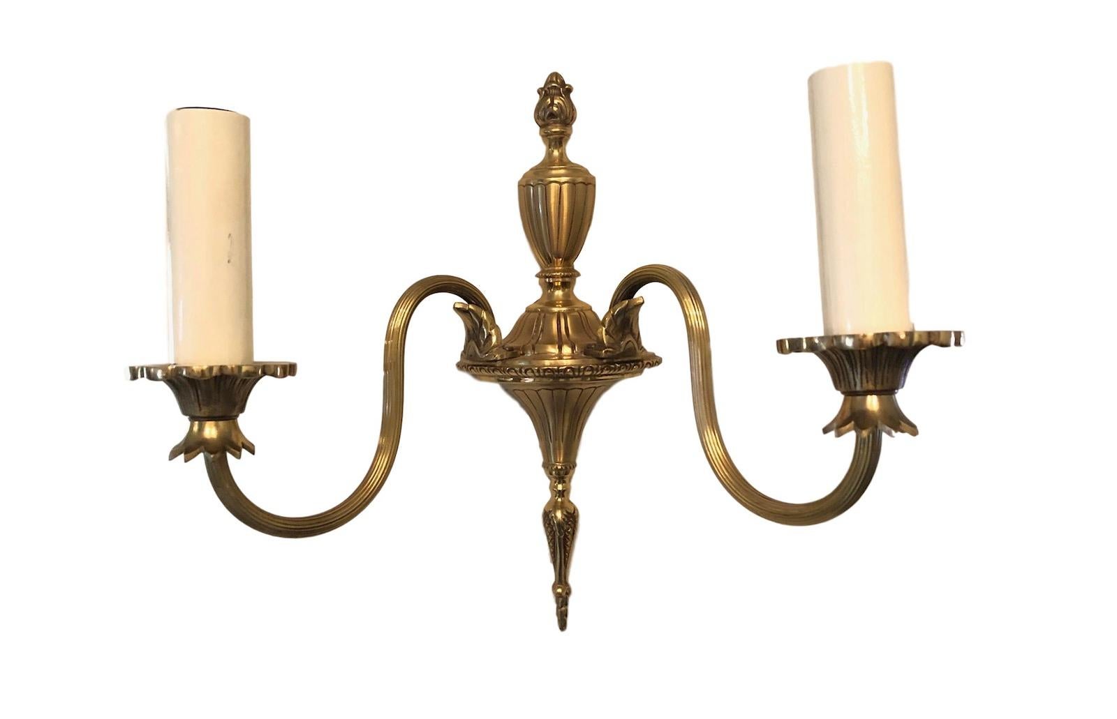 Pair of 20th Century Empire Style Bronze Sconces, German, 1960s In Good Condition In Nuernberg, DE
