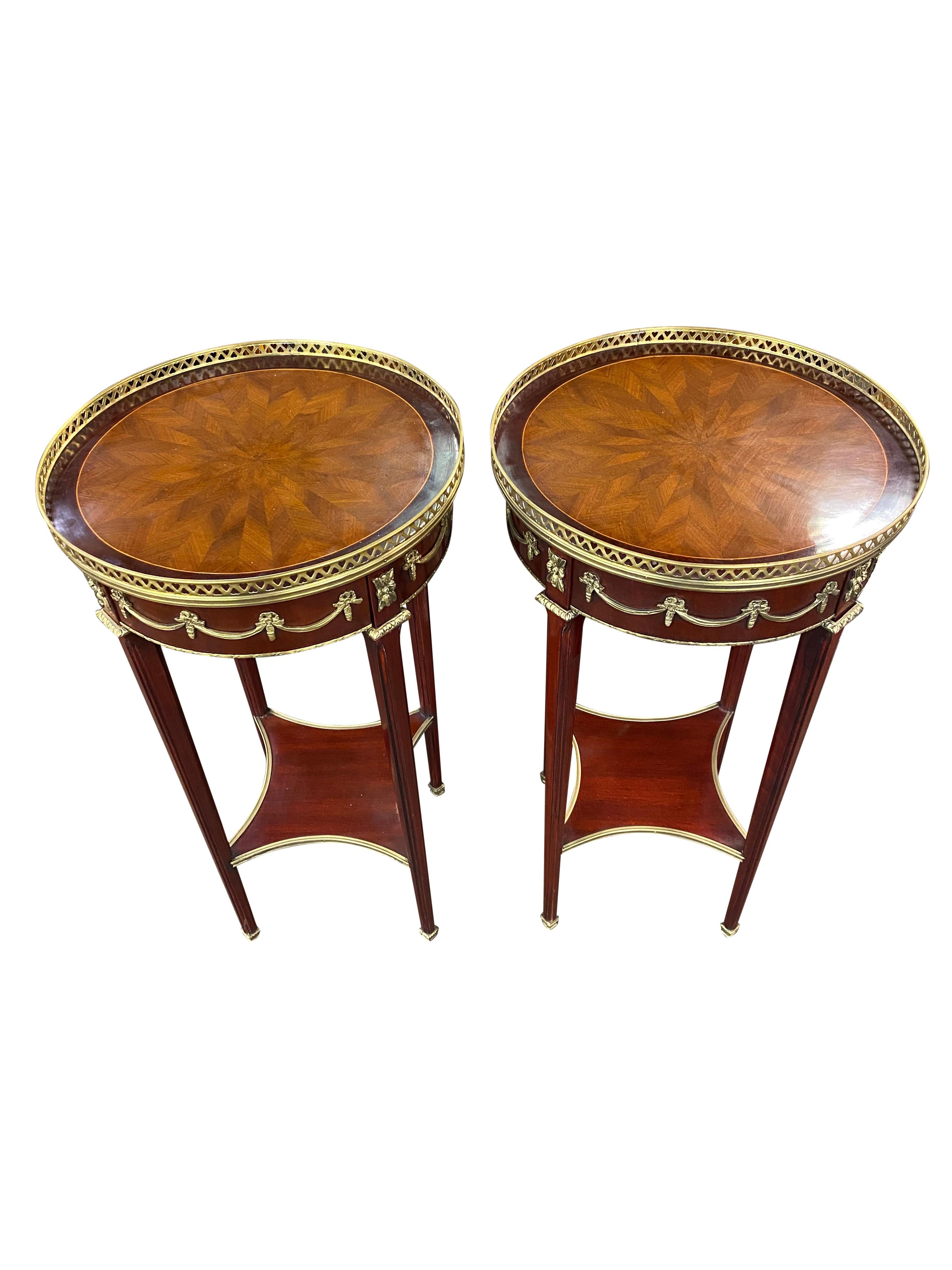 Pair of 20th Century Empire Style Side Tables For Sale 5